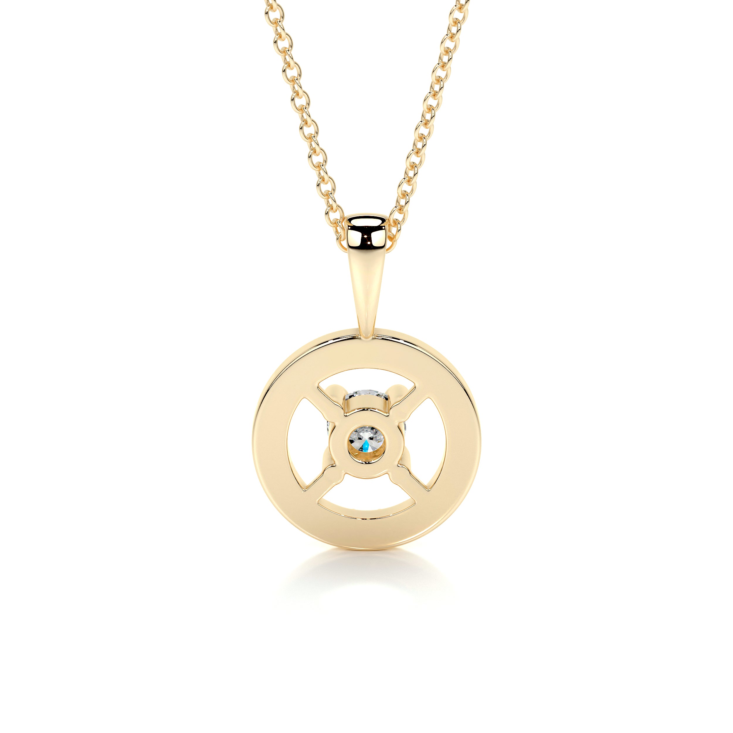 Aspen Diamond Pendant (0.6 Carat) -18K Yellow Gold、mySite、hinf8tx79