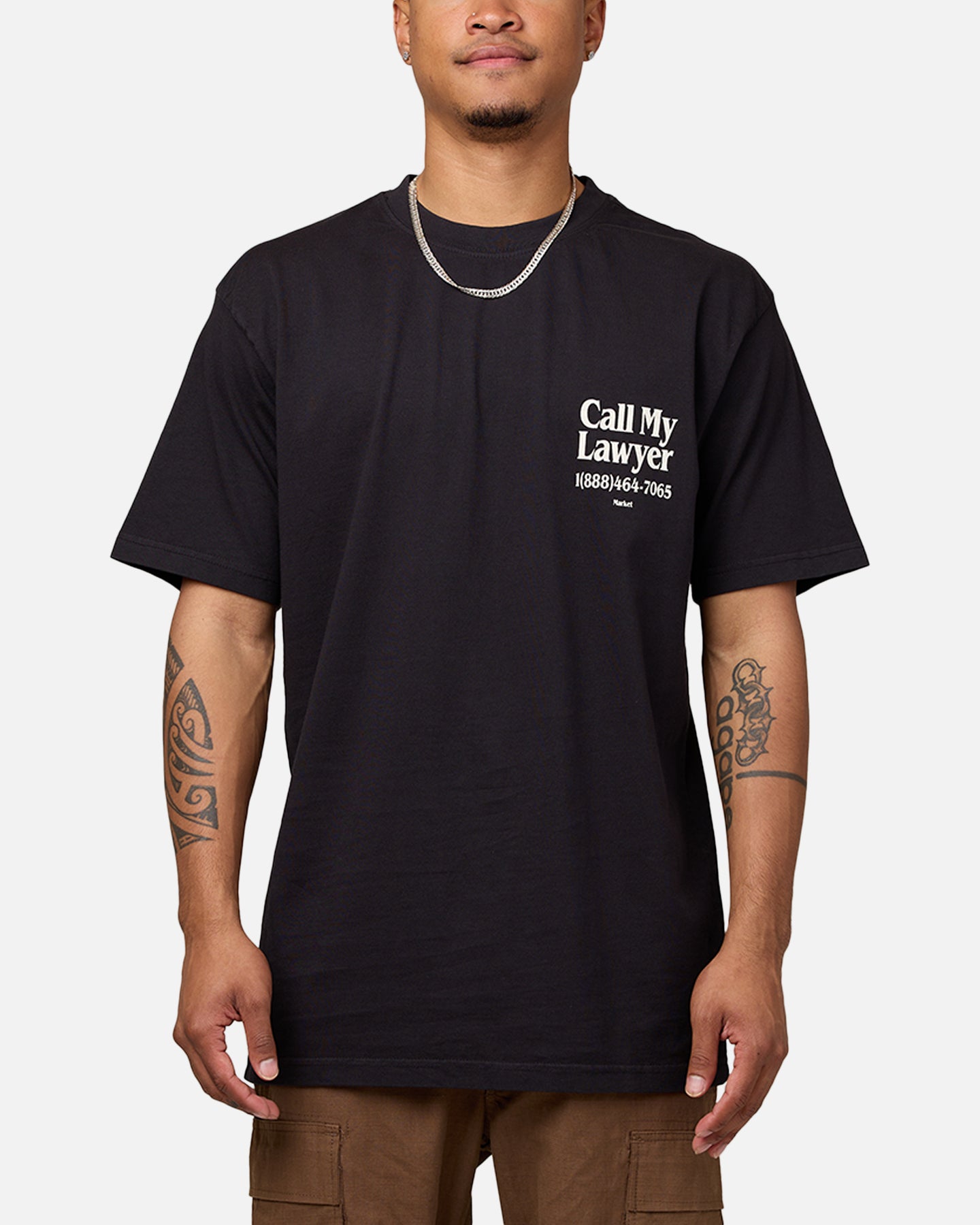 Market Call My Lawyer T-Shirt Washed Black、mySite、zt4zffjzw