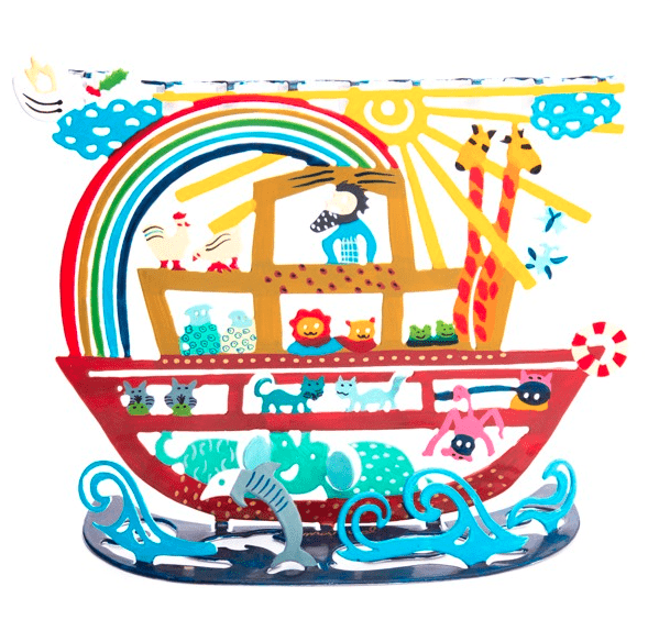 Laser Cut-Hand Painted Noah's Ark Menorah by Yair Emanuel、mySite、topwebapps