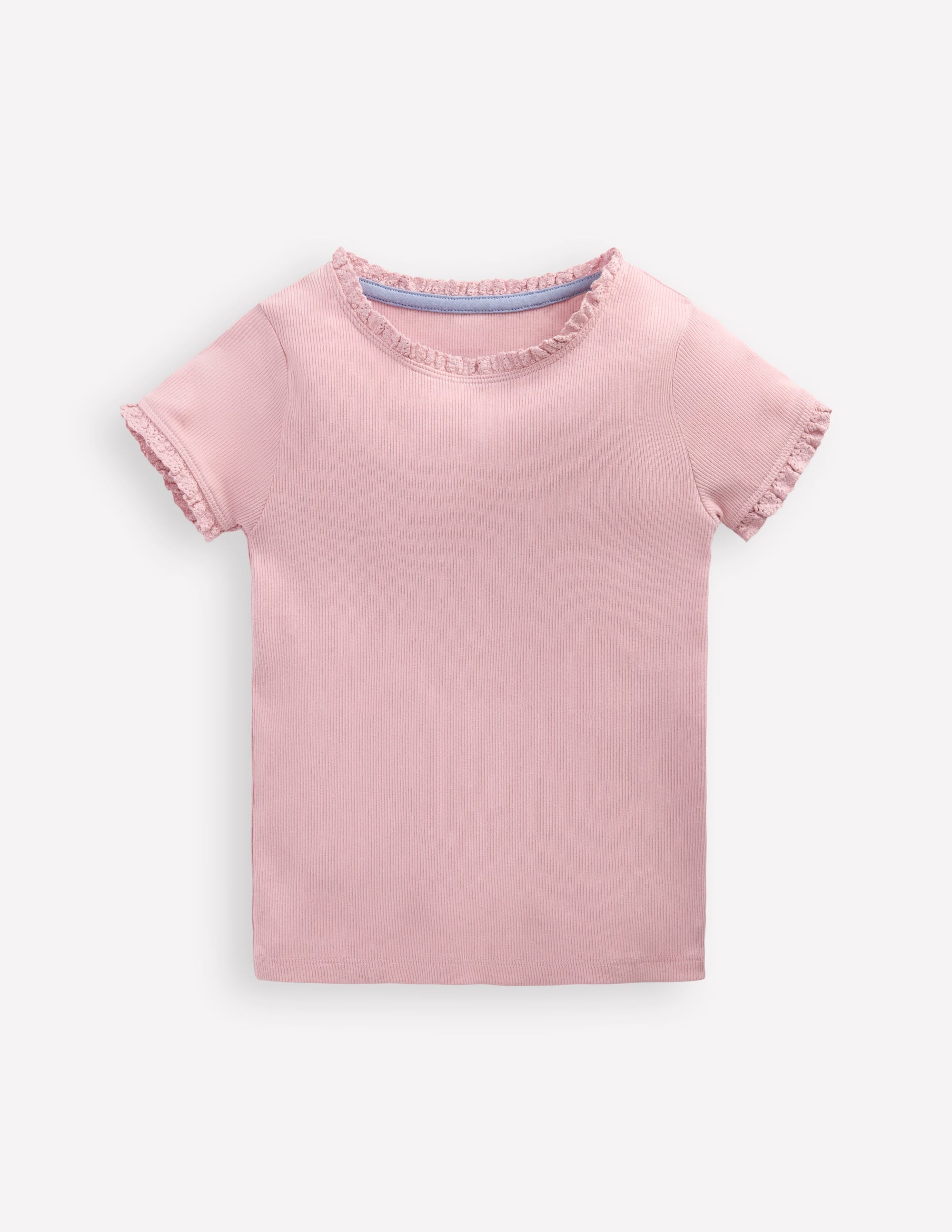  Short Sleeve Ribbed T-Shirt-French Pink、mySite、ashleygrahame