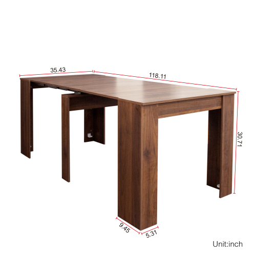 Multifunctional extendable console table、、casual