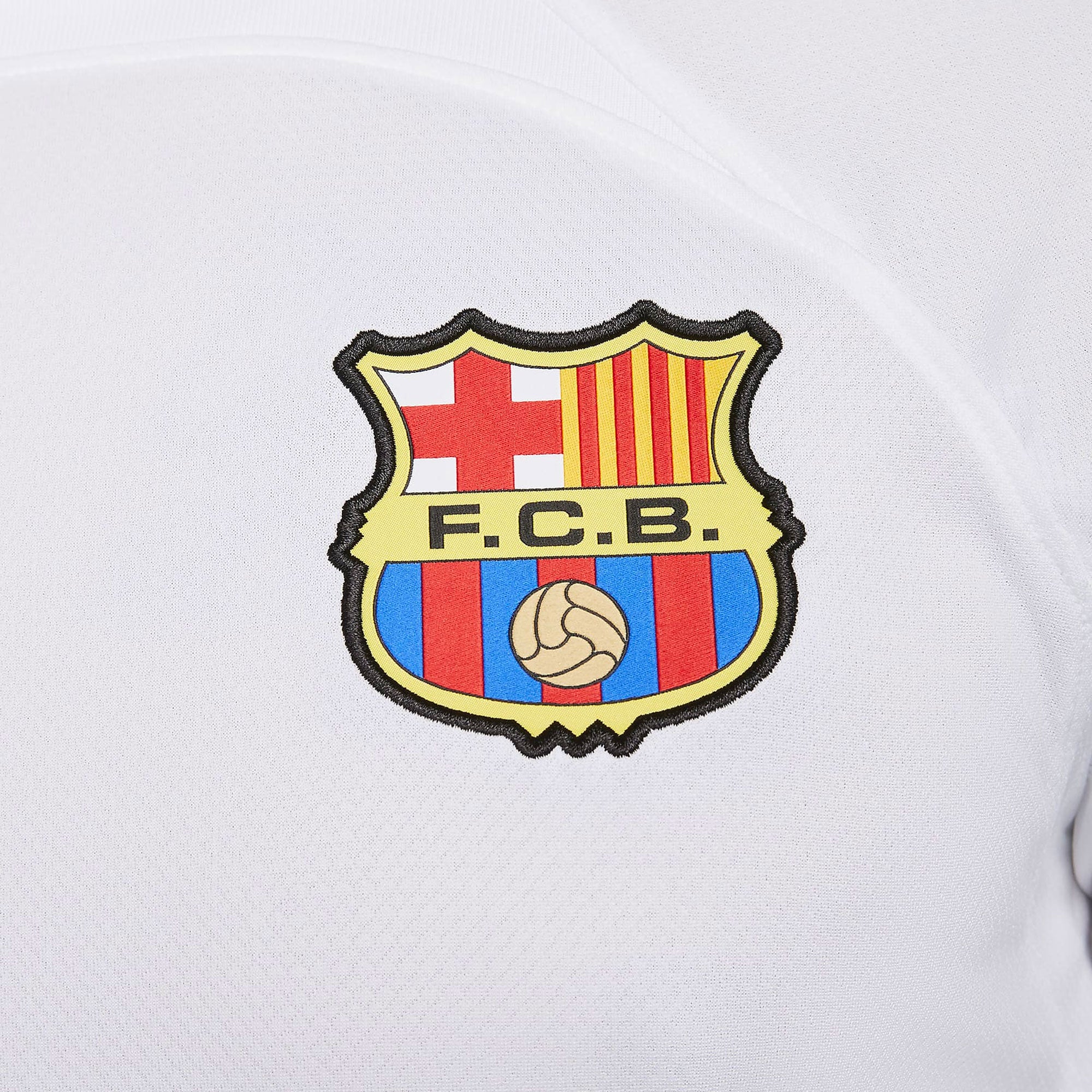 Nike Men's FC Barcelona 2023/24 Away Jersey White/Blue、mySite、noshort