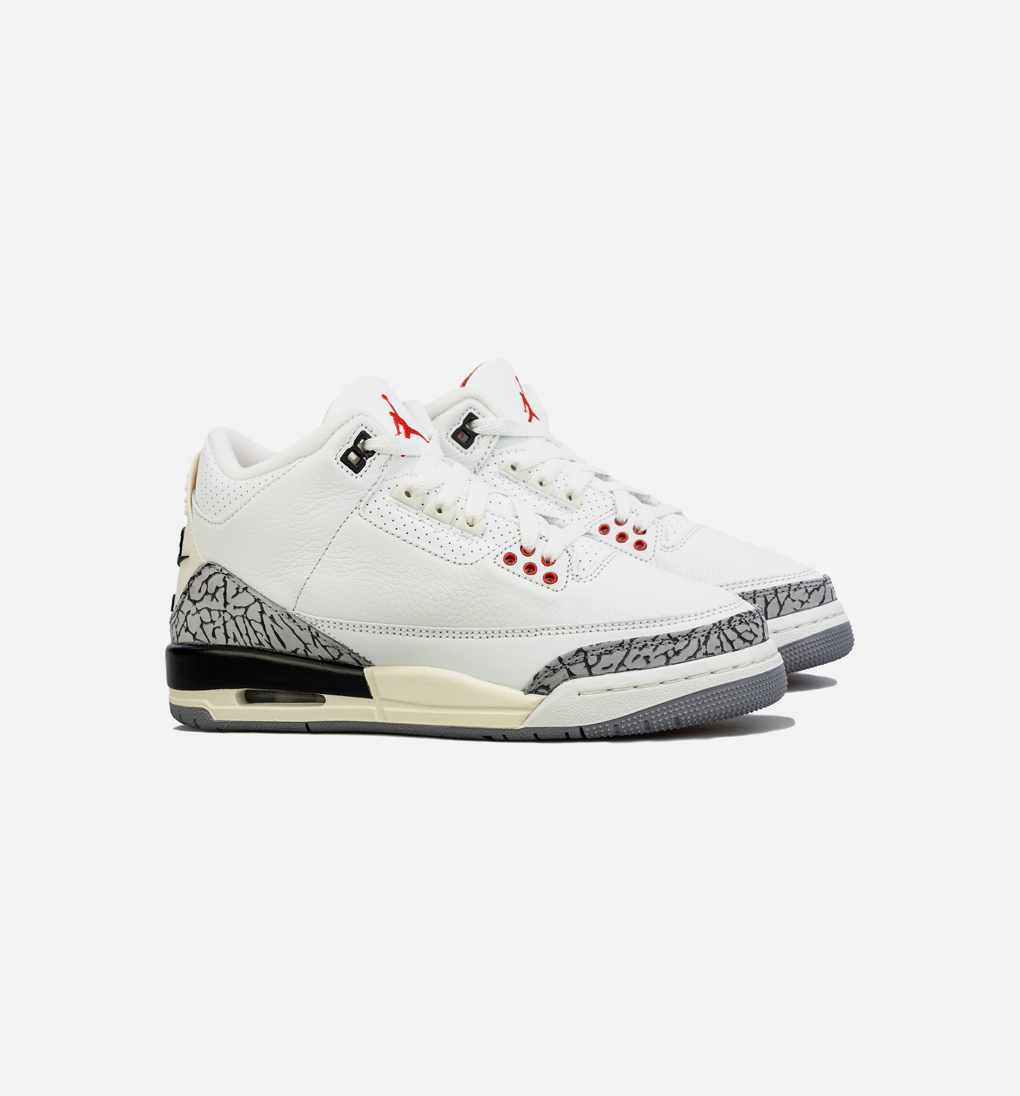 Air Jordan 3 Retro White Cement Reimagined Grade School Lifestyle Shoe - White/Red/Grey、mySite、dreamappss