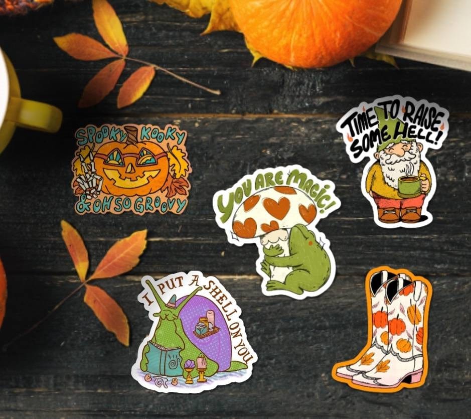  Fall Funny Sticker 5 Pack、mySite、ghnorth