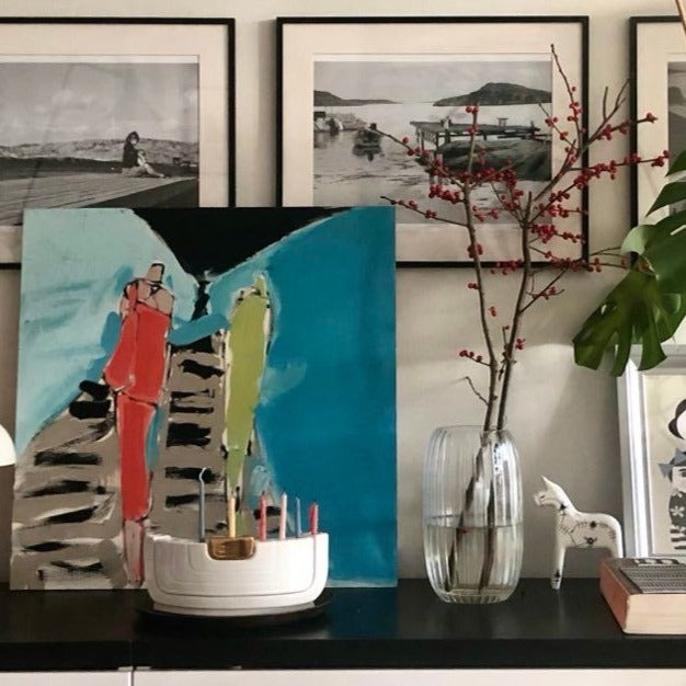 Menokiah Premium Menorah/Shabbat Candlesticks by Mi Polin - Gold、mySite、topwebapps