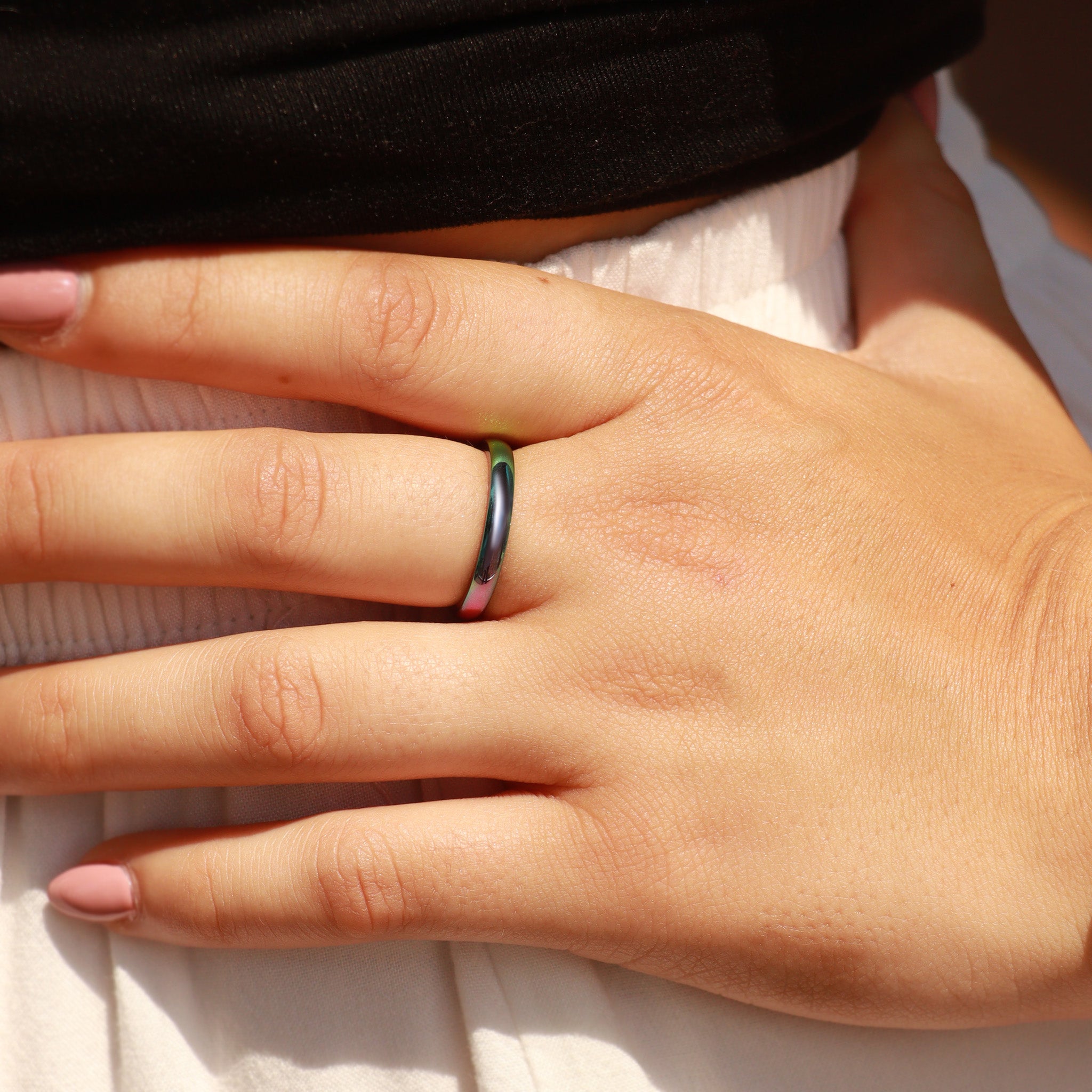 Rainbow Stainless Steel Blank Ring / CFR7012、mySite、dreamappss