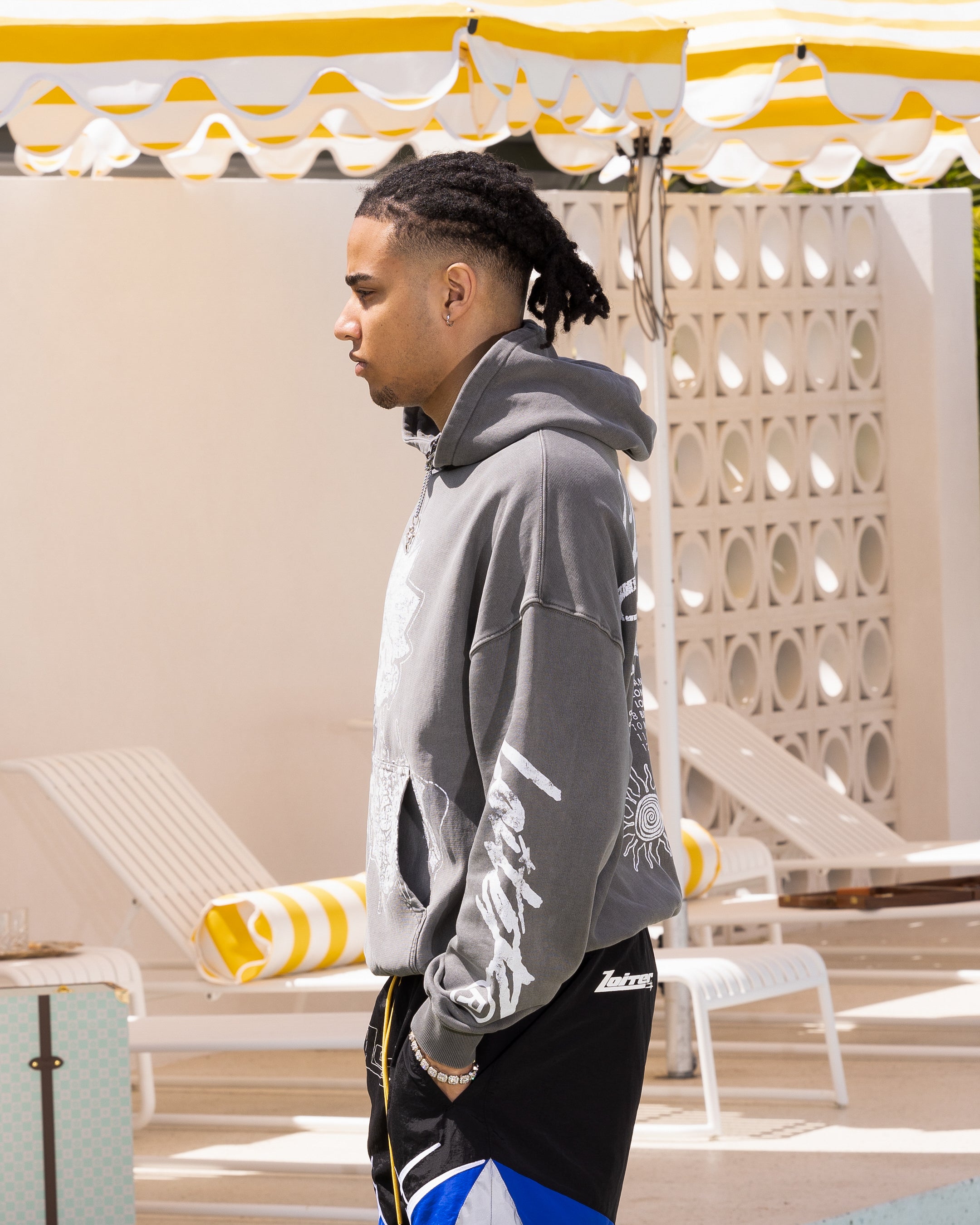 Loiter Midsummer Vintage Hoodie Charcoal、mySite、zt4zffjzw