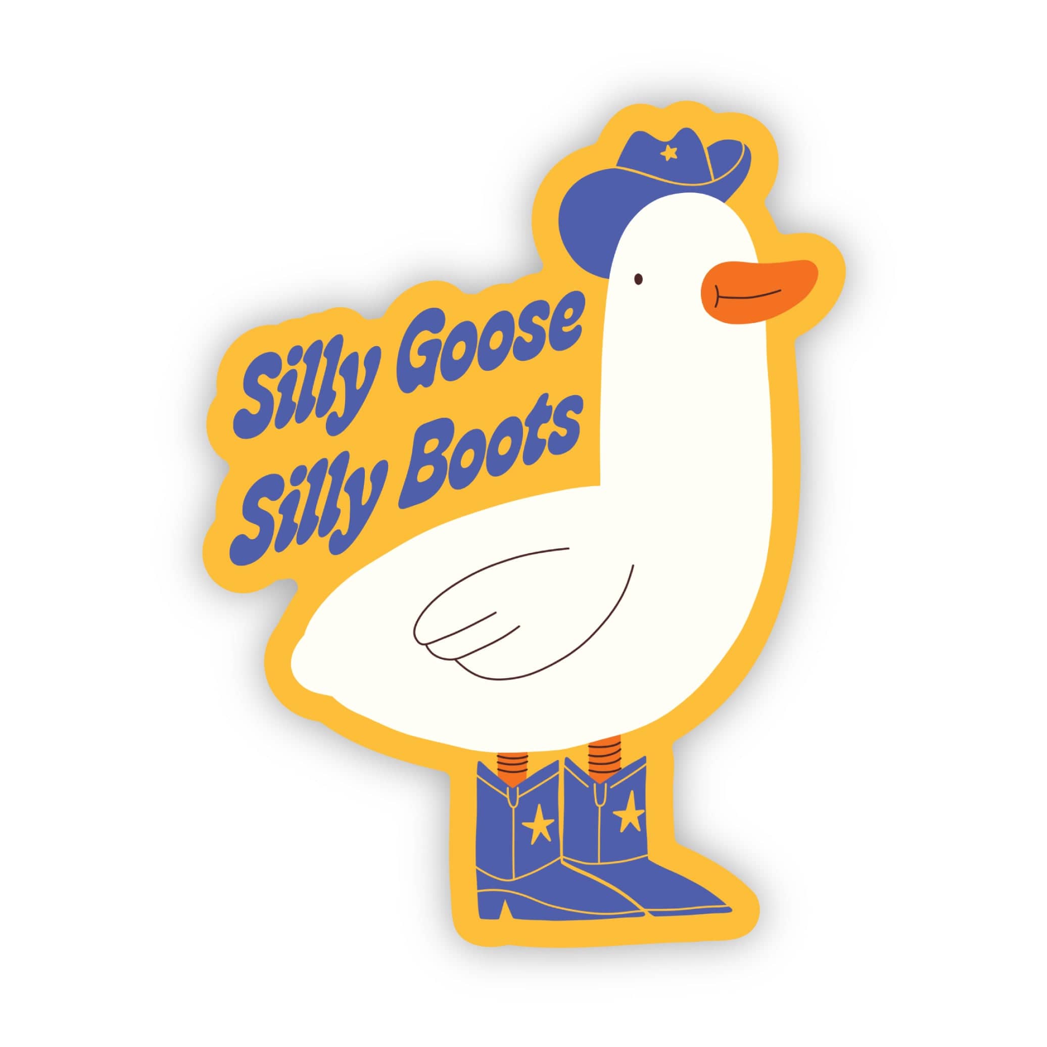  Silly Goose, Silly Boots Cowboy Sticker、mySite、ghnorth