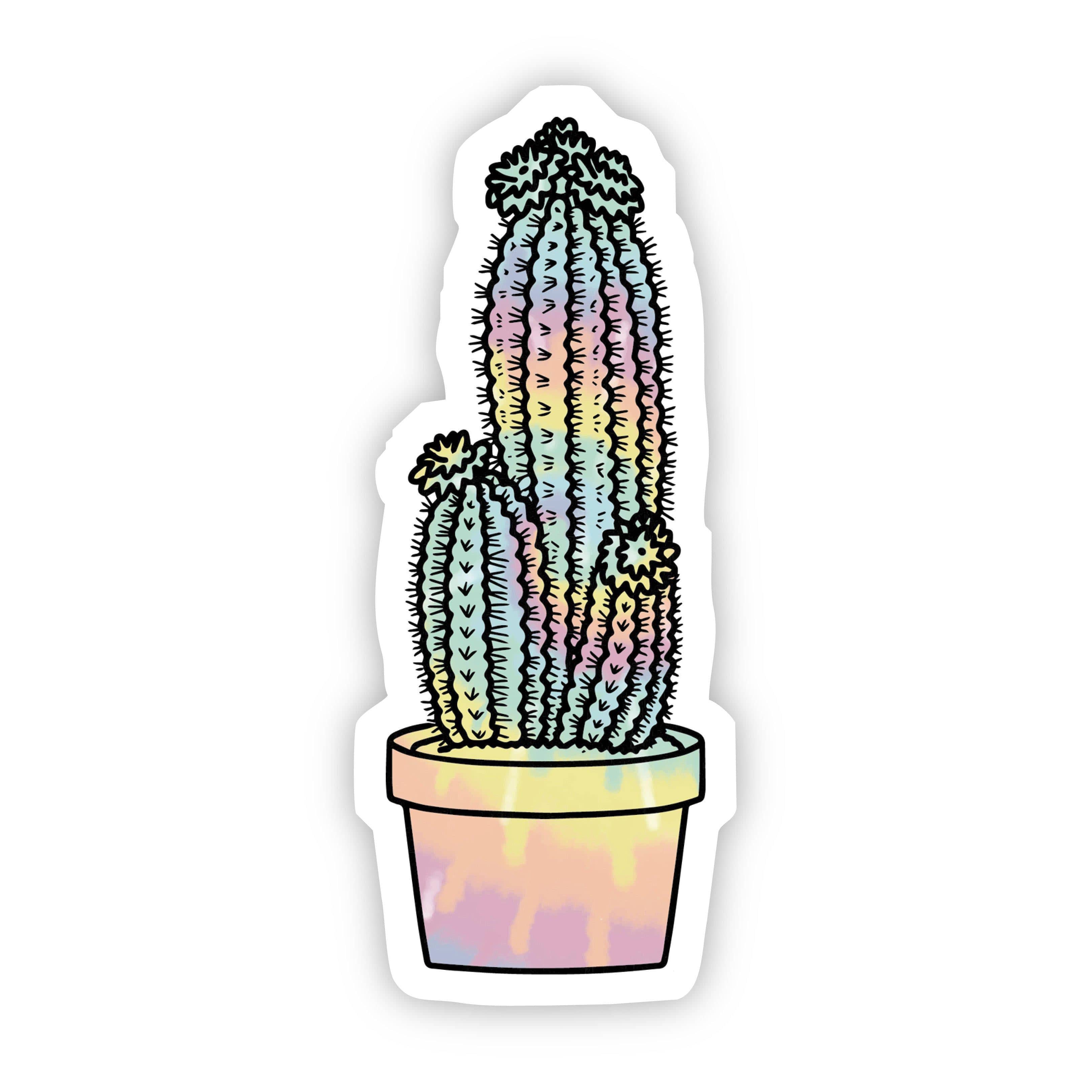  Tie Dye Cactus Aesthetic Sticker、mySite、elrpsem3k