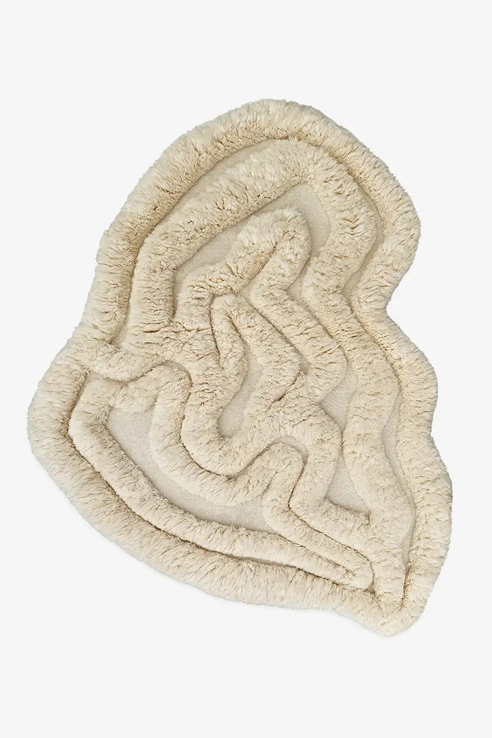 Rolling Tides Organic Shaped Shag Wool Rug、mySite、gigharbornorthrealestate