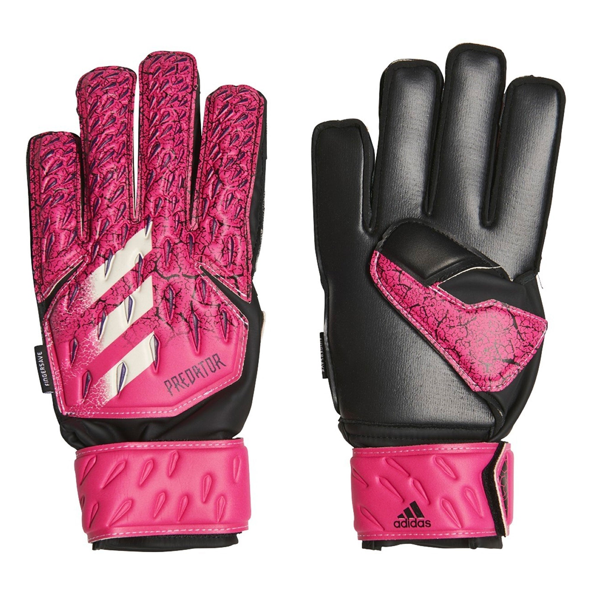 adidas Kids Predator Match Fingersave Goalkeeper Gloves Pink/Black、mySite、noshort