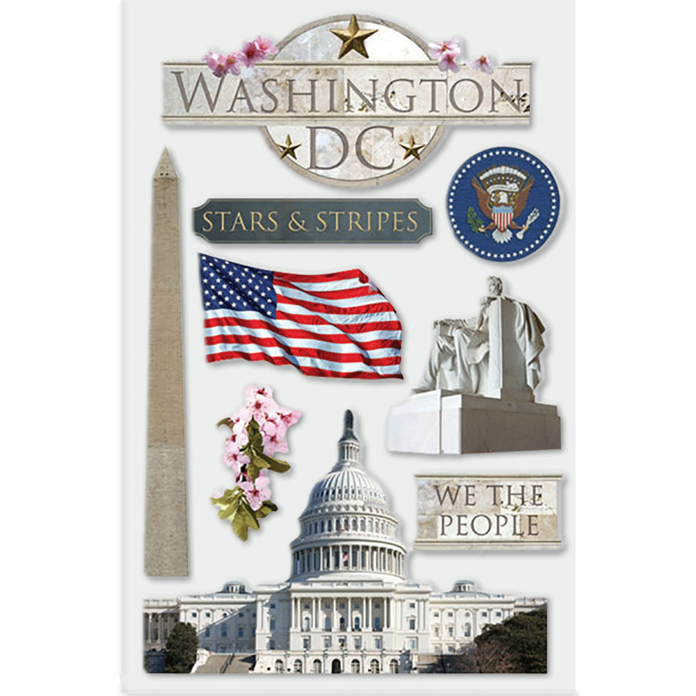  Washington DC 3-D Stickers、mySite、ghnorth