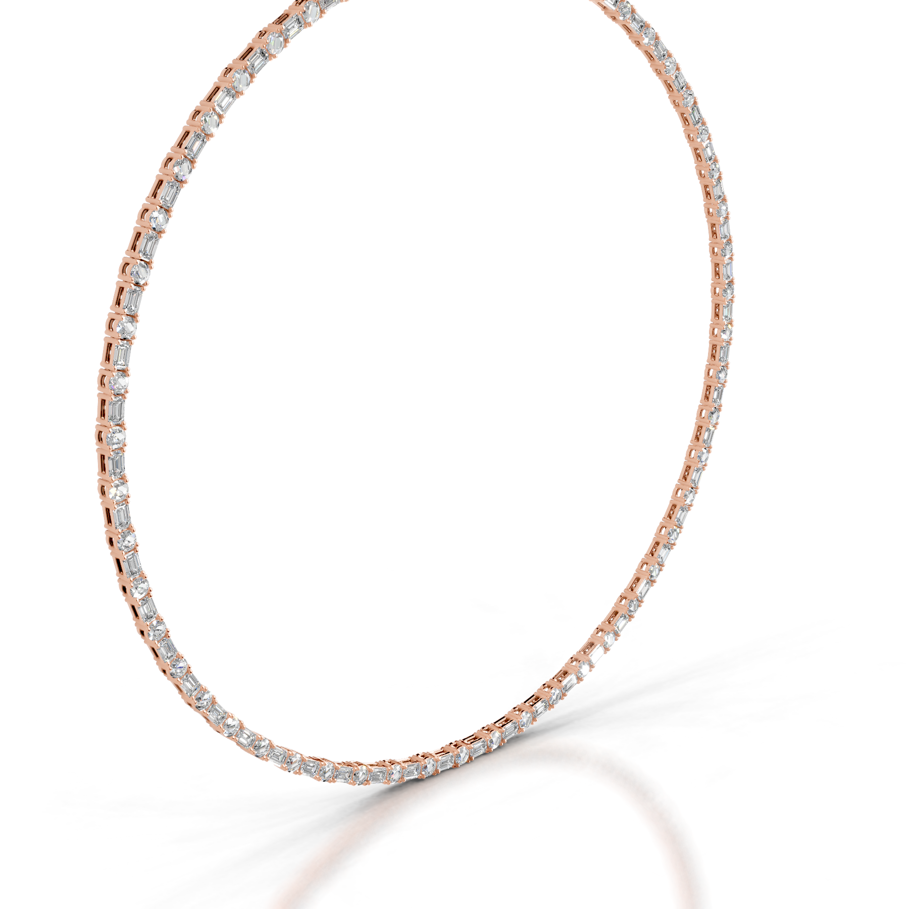 Isadora Lab Grown Diamond Tennis Collier (15 Carat) -14K Rose Gold、mySite、hinf8tx79