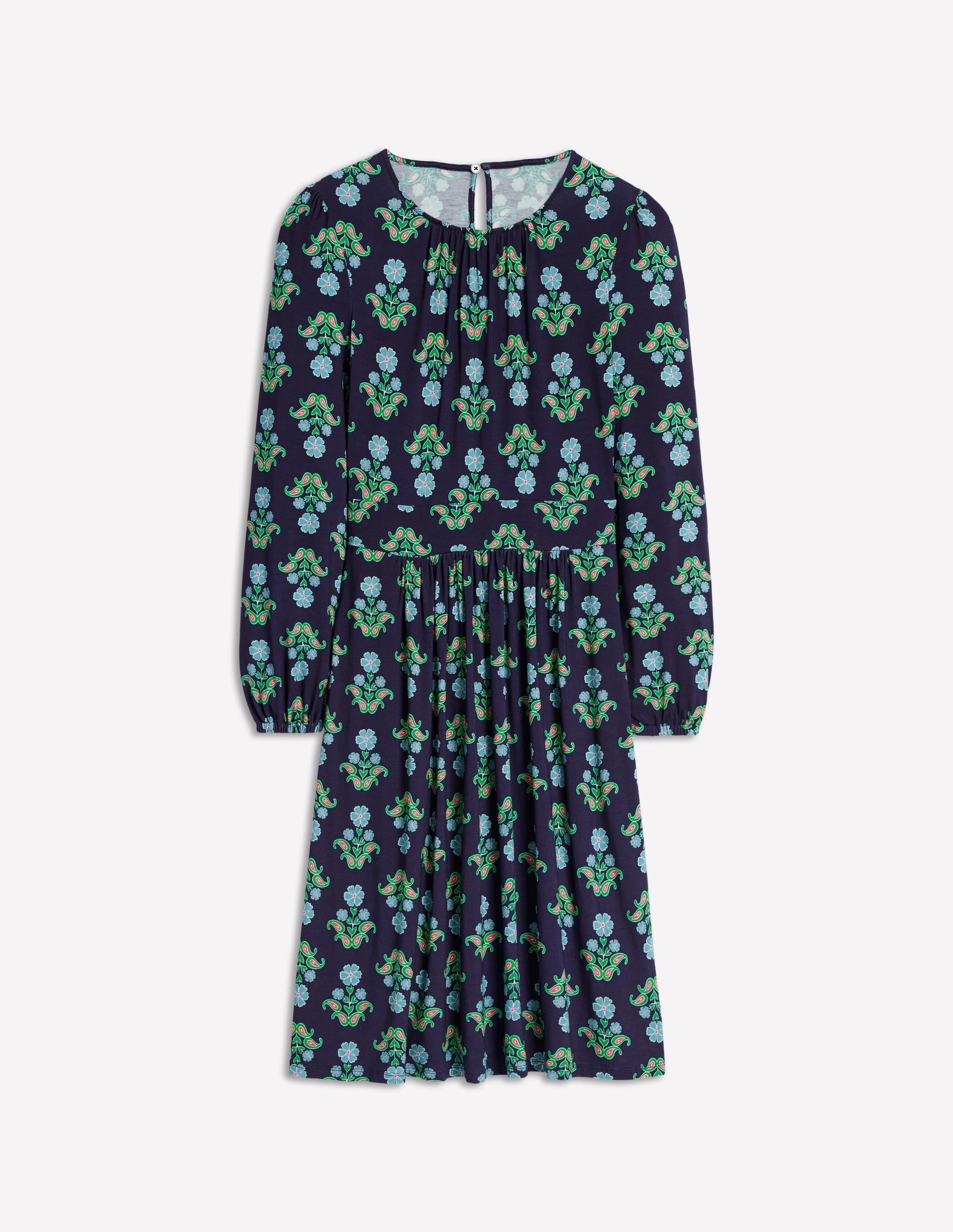  Alexandra Blouson Jersey Dress-French Navy, Pansy Stamp、mySite、ashleygrahame