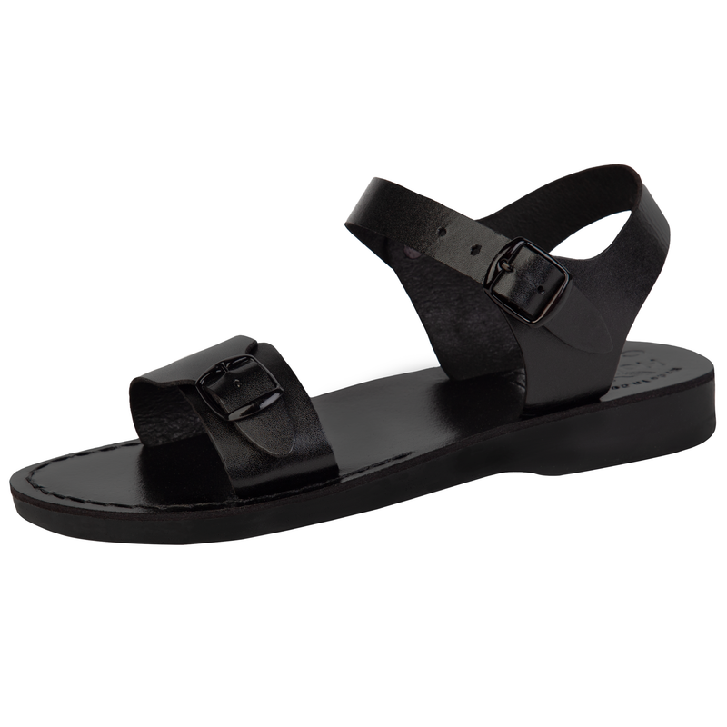  Holy Land Market Men/Women Biblical Jesus Leather Sandals/Slides From Jerusalem (Jerusalem Black)、mySite、elrpsem3k