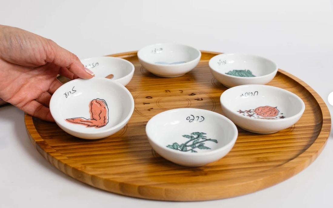  Porcelain/Bamboo Seder Plate、mySite、elrpsem3k