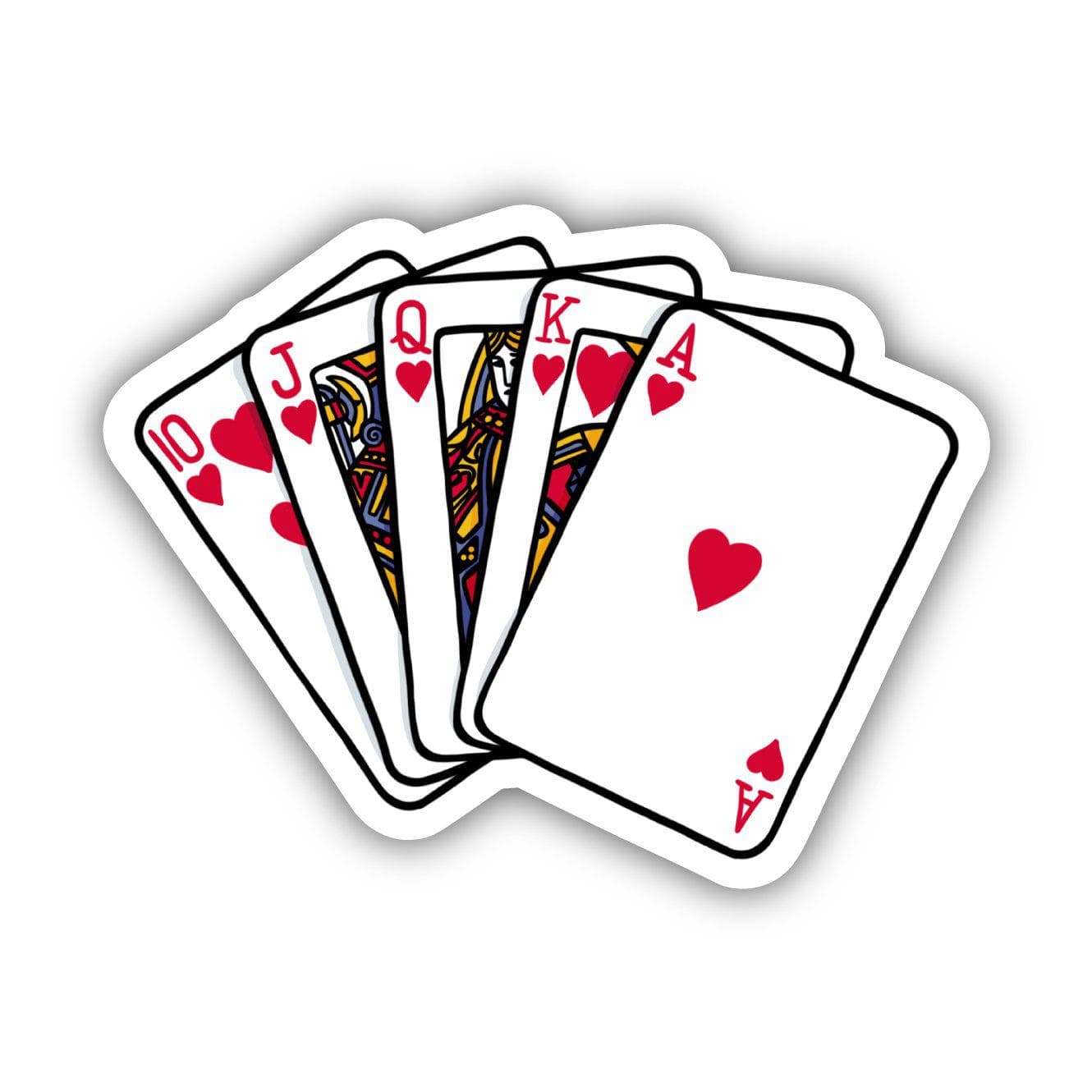  Royal Flush Hearts Sticker、mySite、elrpsem3k