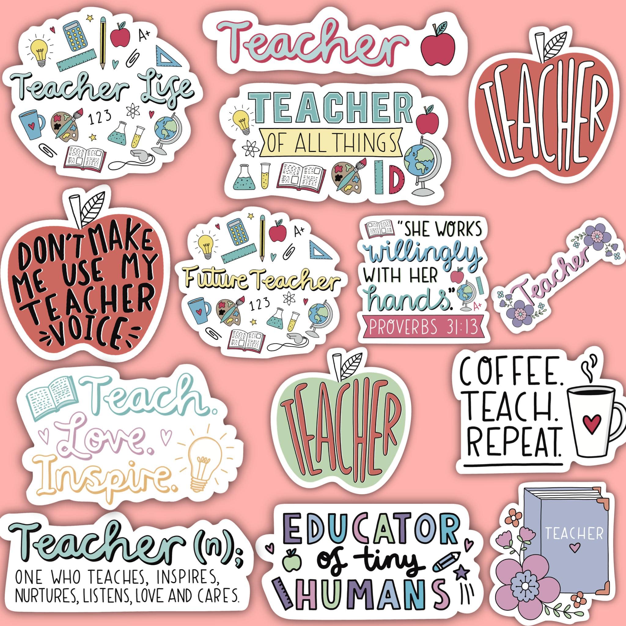  Teacher Sticker 14 Pack Classic、mySite、elrpsem3k