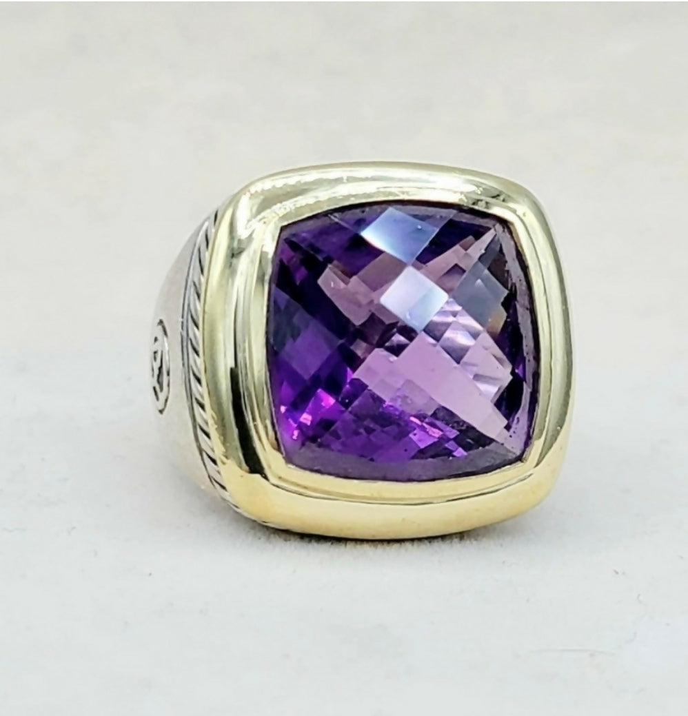 David Yurman Albion 15mm Amethyst Ring 鈥?Gold、mySite、hinf8tx79