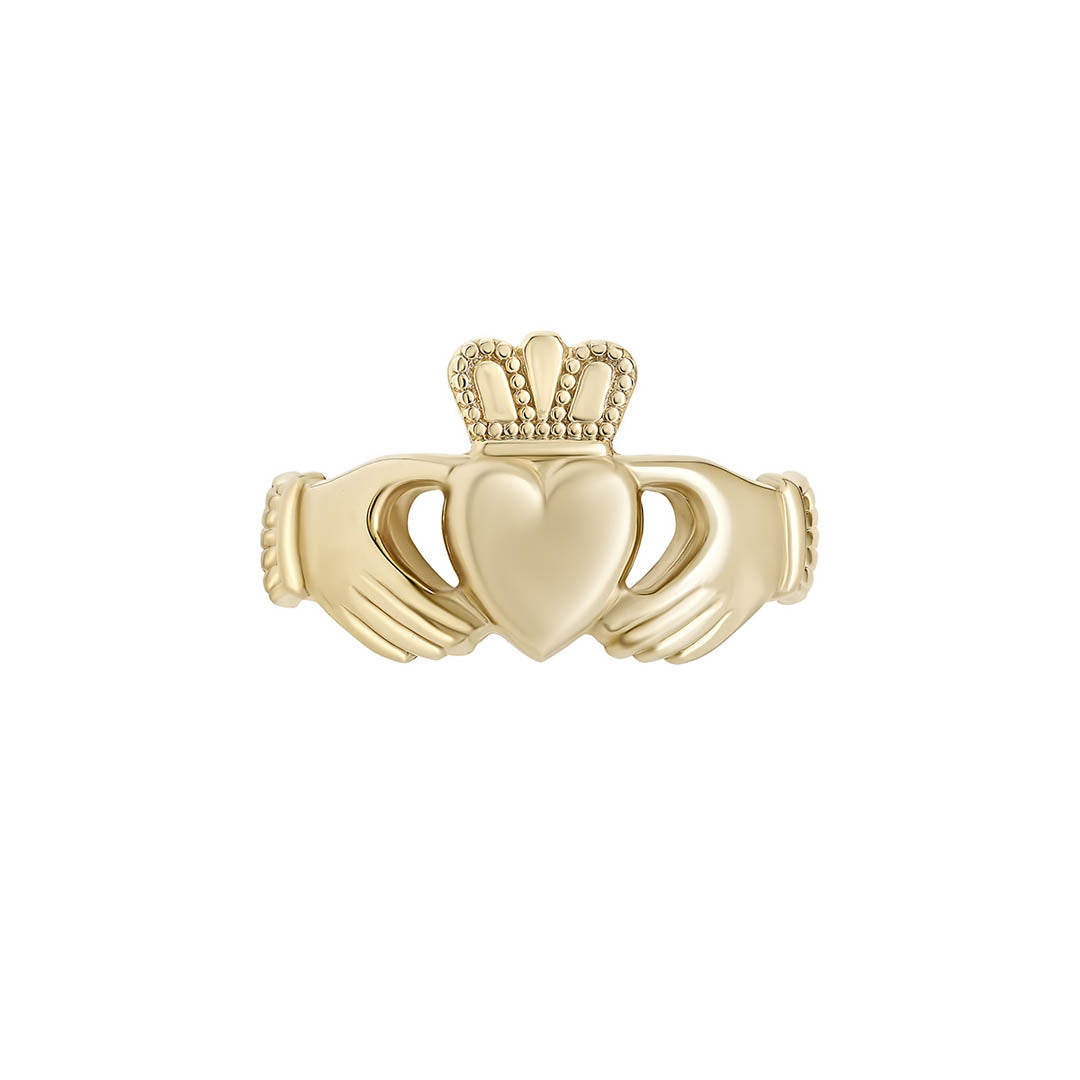  Gents Heavy Gold Claddagh Ring