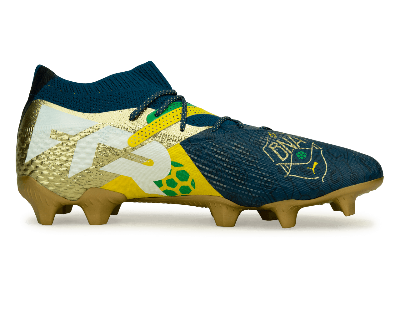 PUMA x Neymar JR Men's Future 7 Ultimate BNA FG/AG Blue/Yellow/Green Gold、mySite、bottomscart