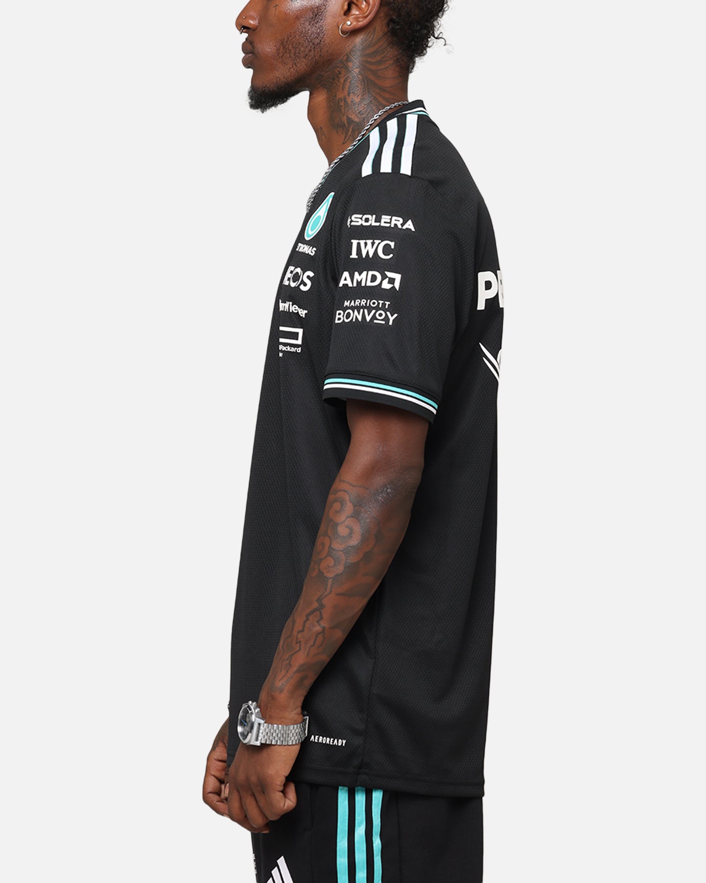 adidas x Mercedes-AMG PETRONAS Formula One F1 2025 Authentic Drive T-Shirt Black、mySite、zt4zffjzw