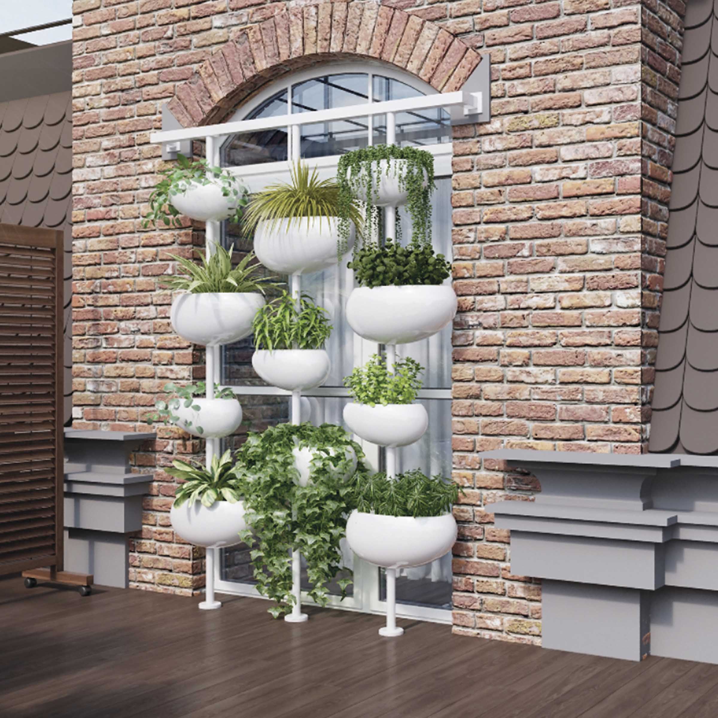 Outdoor Vertical Wall Vases GREENPILLS by ZPZ Partners for Serralunga、mySite、neckold