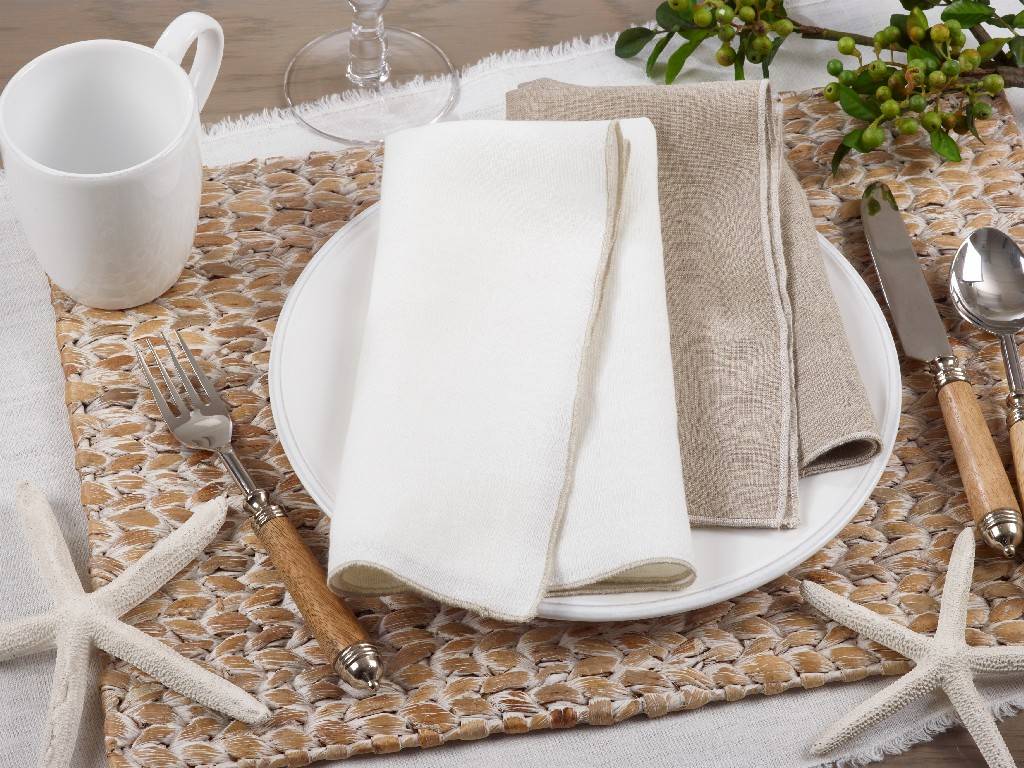  Stonewashed Stitch Border Napkin 4PC、mySite、elrpsem3k