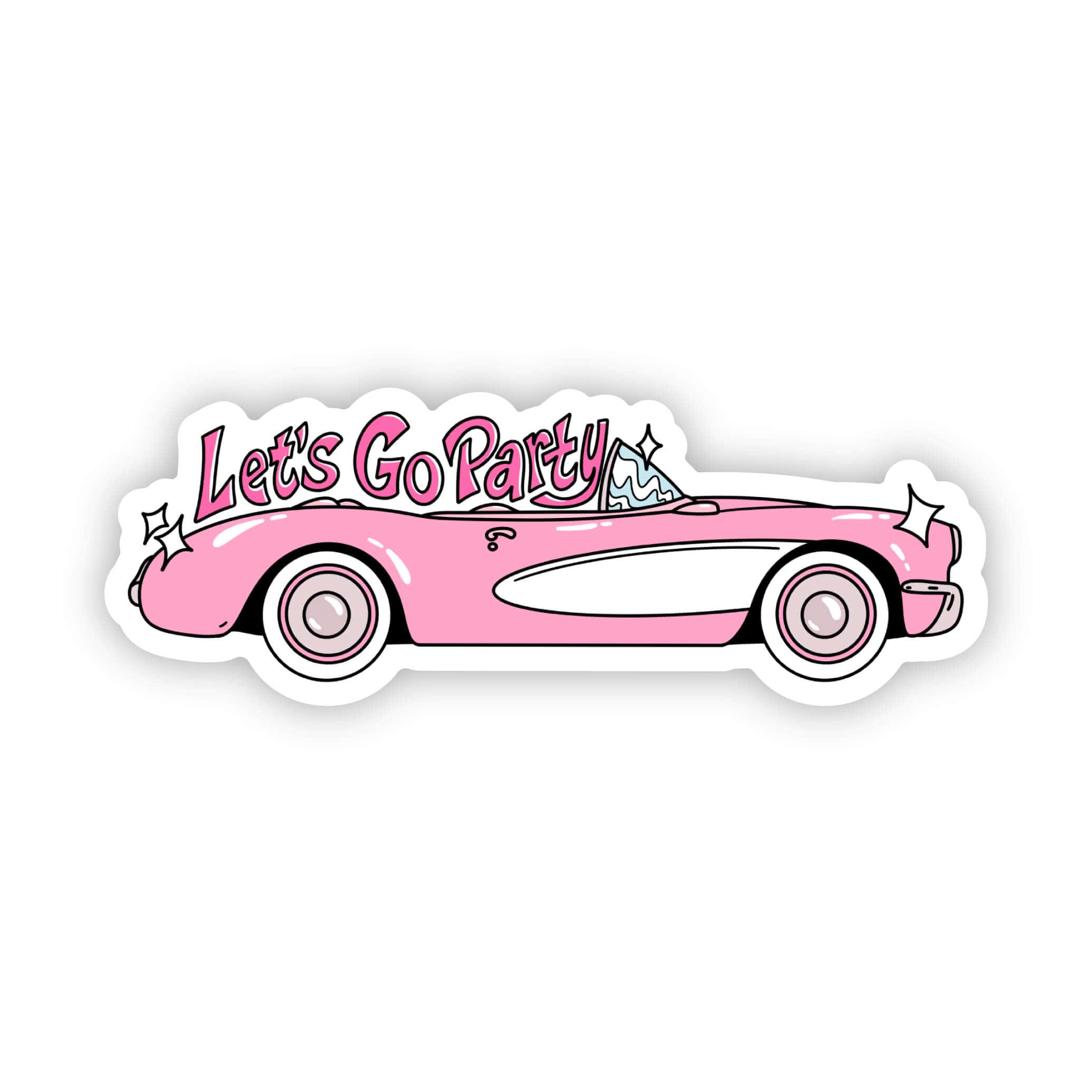  Let's go party pink convertable car sticker、mySite、ghnorth