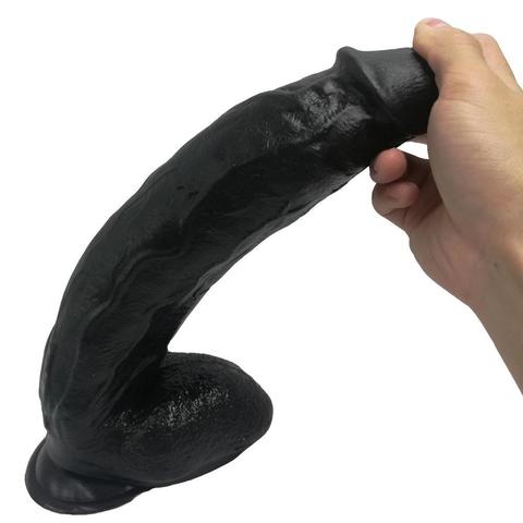 The Hunk | Come Closer 12 Mega Dildo | Black | Free Satin Bag、mySite、bottomscart