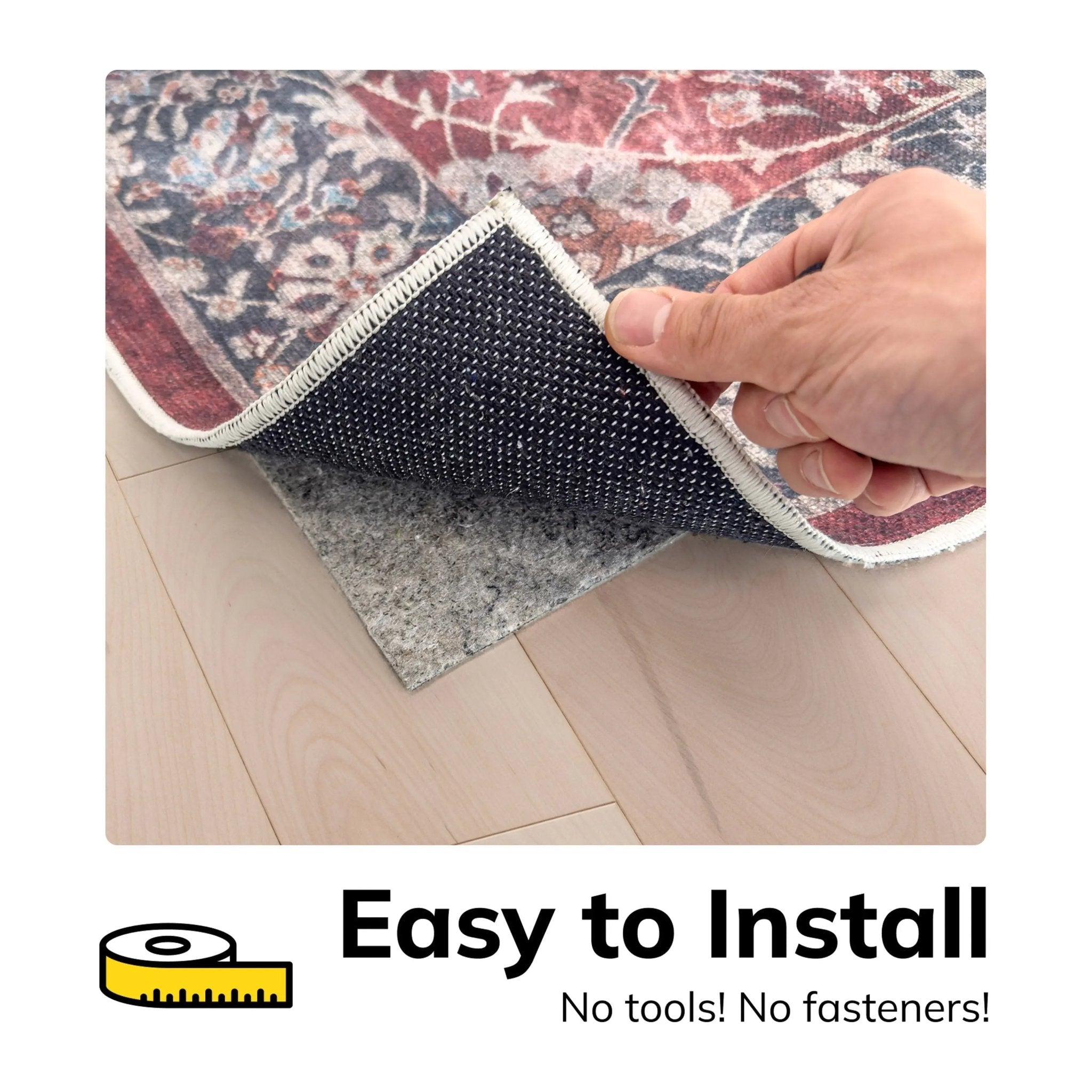 Asha 2-in-1 Odette Vintage Flat-Weave Rug + Rug Pad Included、mySite、gigharbornorthrealestate