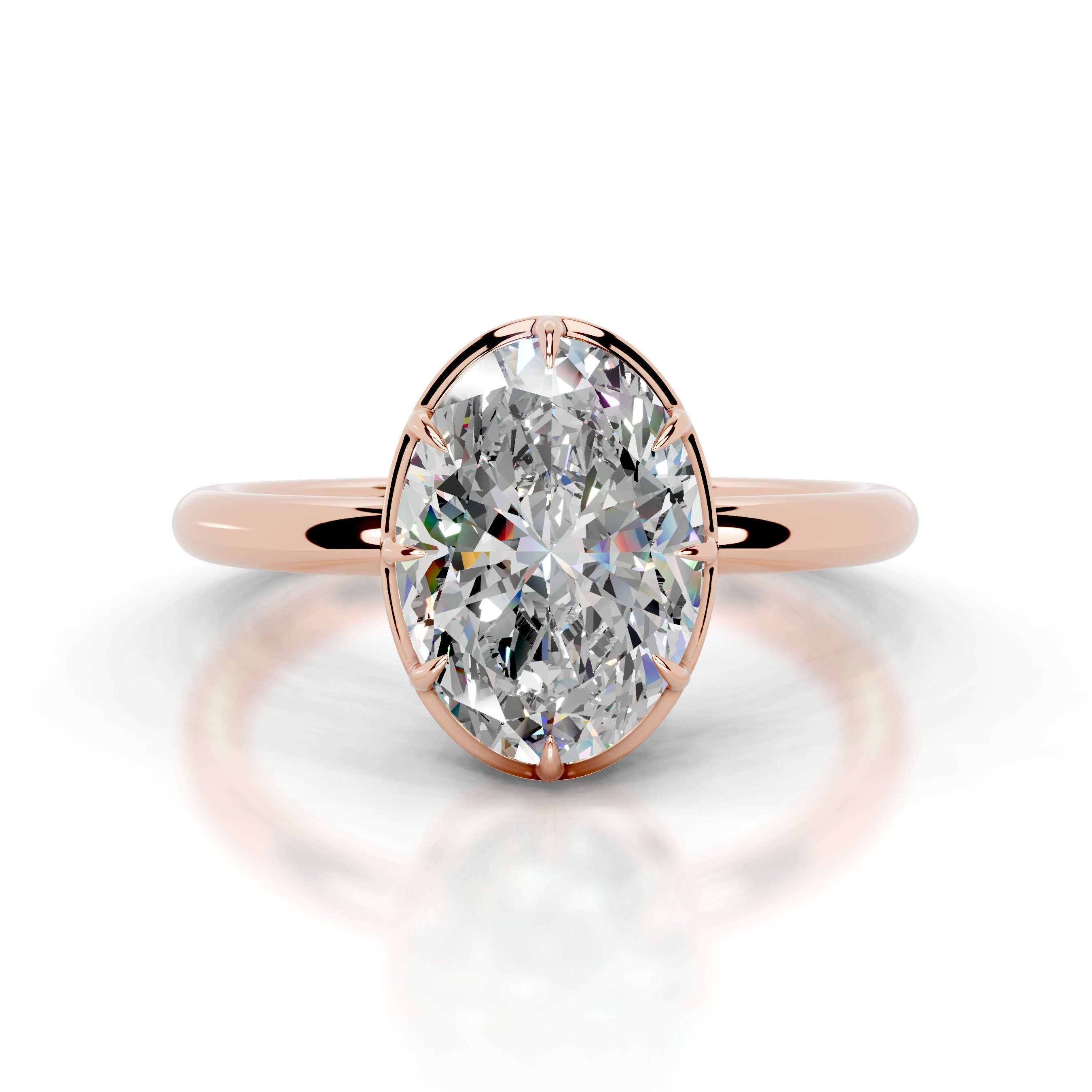 Narcisa Moissanite Ring - 14K Rose Gold、mySite、hinf8tx79