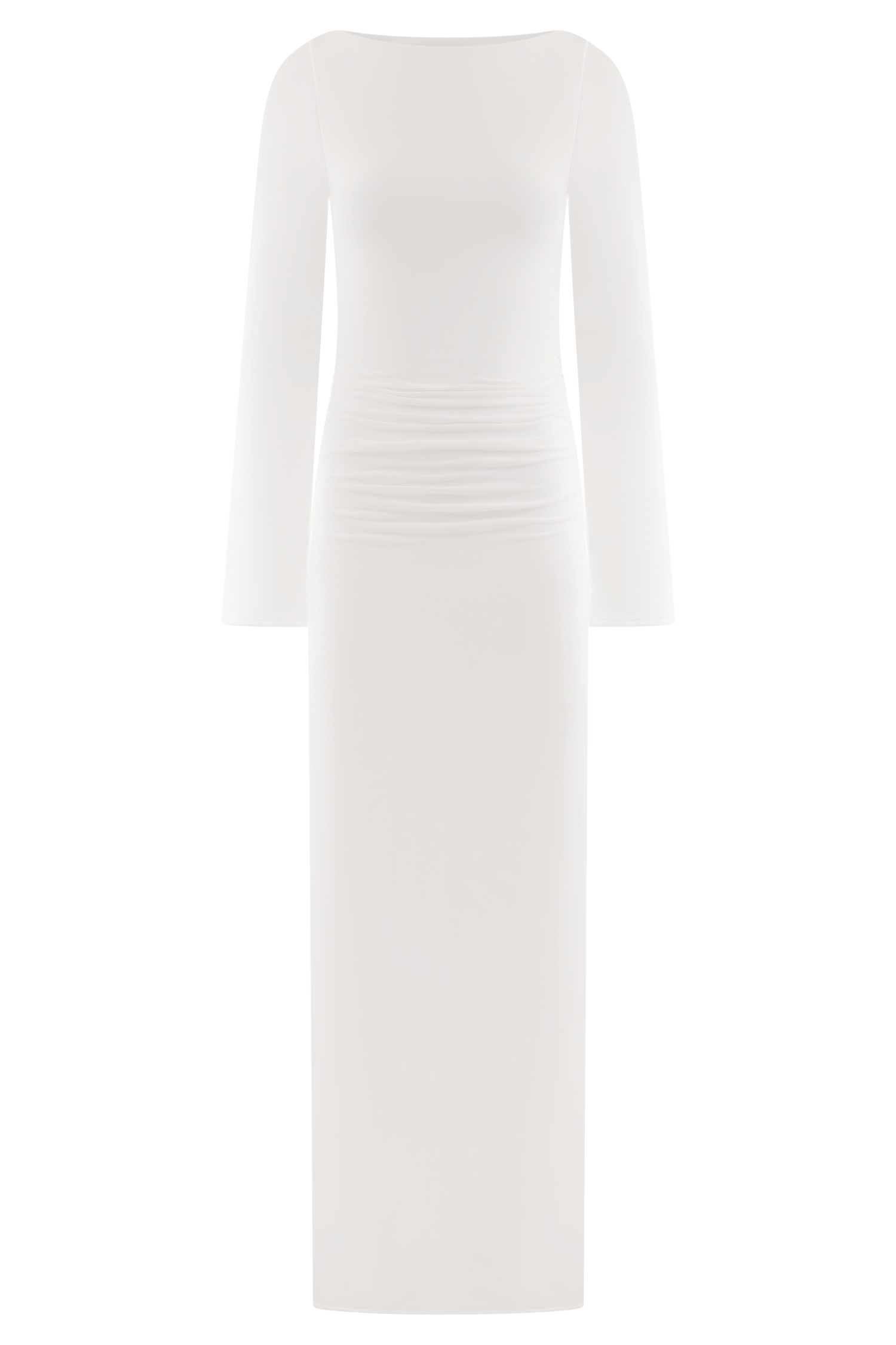 Vienna Slinky Cut Out Maxi Dress - White、mySite、solidvoid