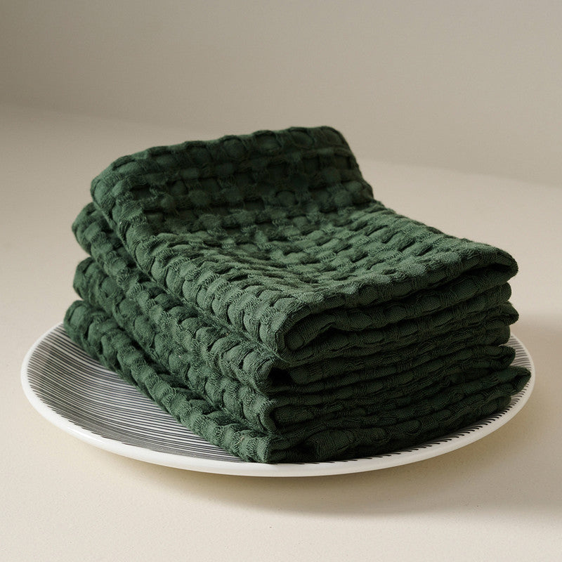 Cotton Bamboo Face Towel | Waffle | Verde、mySite、camillekostekn