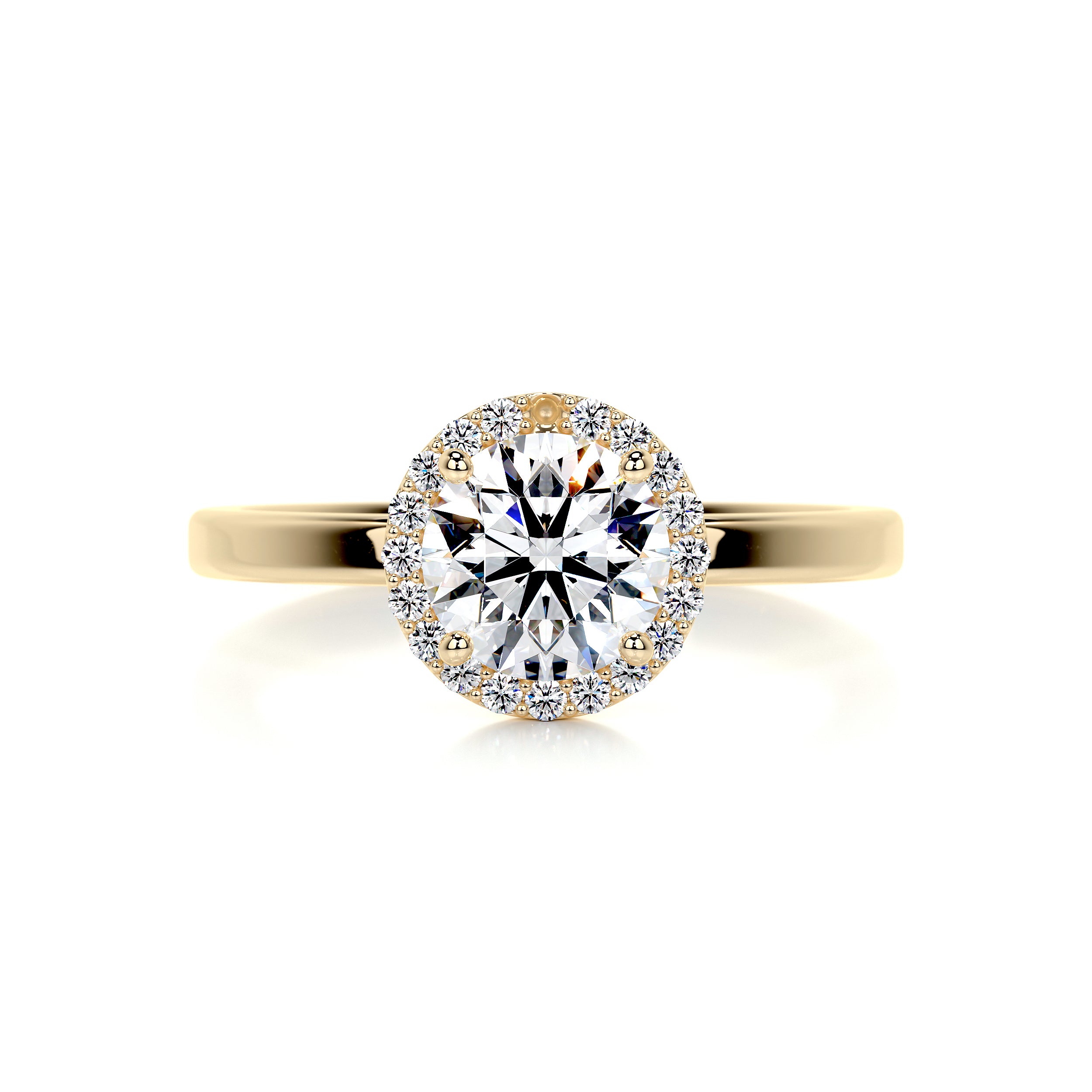 Anne Moissanite & Diamond Ring -18K Yellow Gold、mySite、hinf8tx79