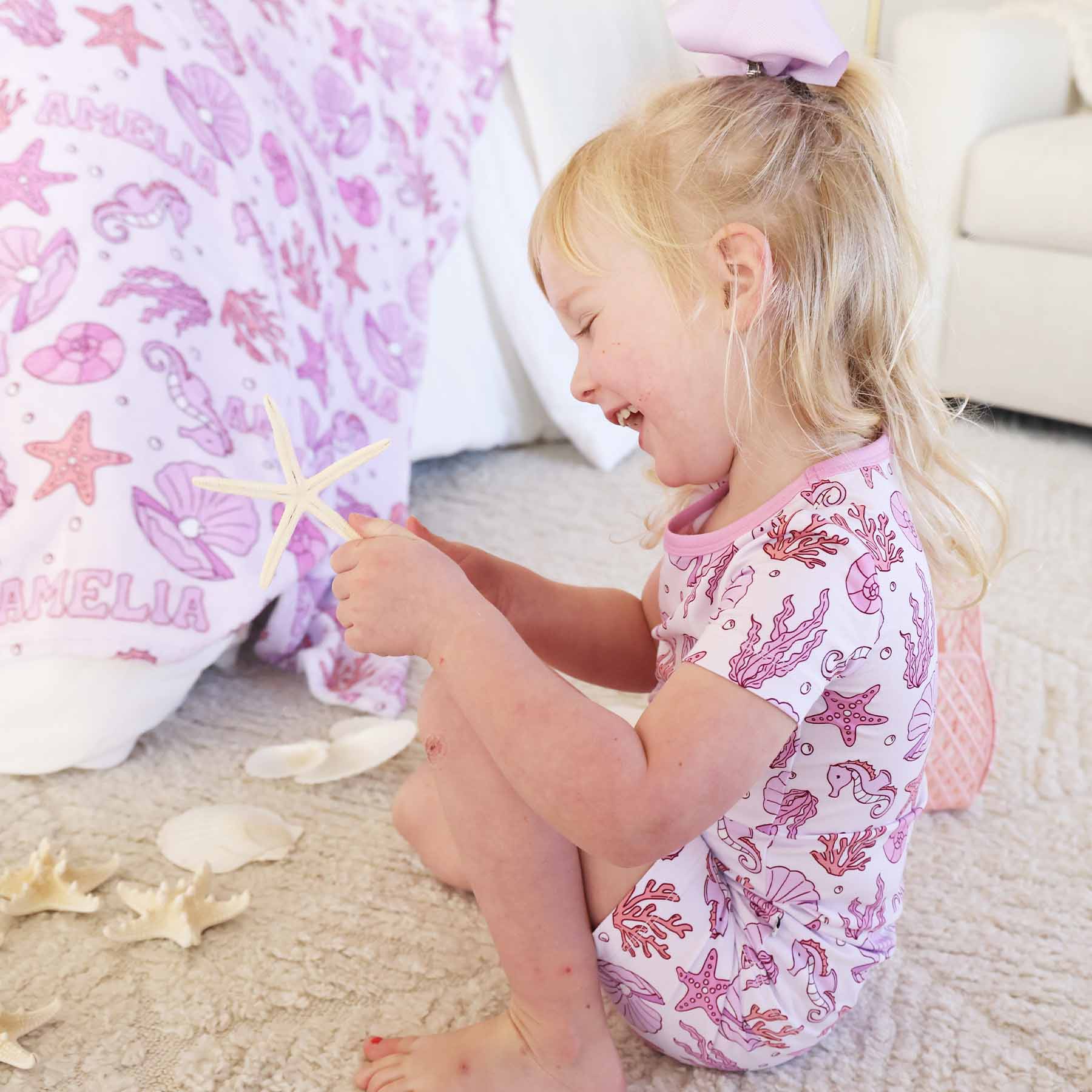  Two Piece Short Pajama Set | Tiny Tides Pink、mySite、layawaytickets