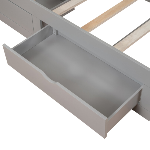 Wooden Daybed with Trundle Bed and Two Storage Drawers , Extendable Bed Daybed,Sofa Bed for Bedroom Living Room,White、、casual