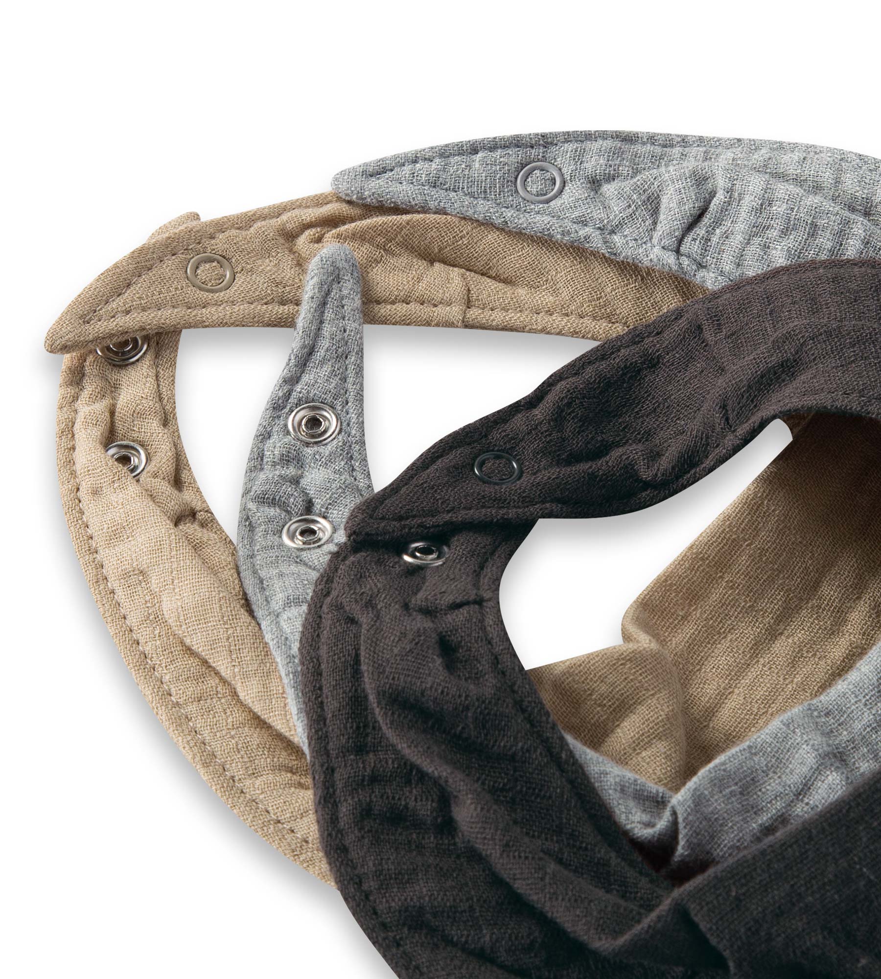 Organic Cotton Baby Bandana Bibs - Ash、mySite、g9winljtr