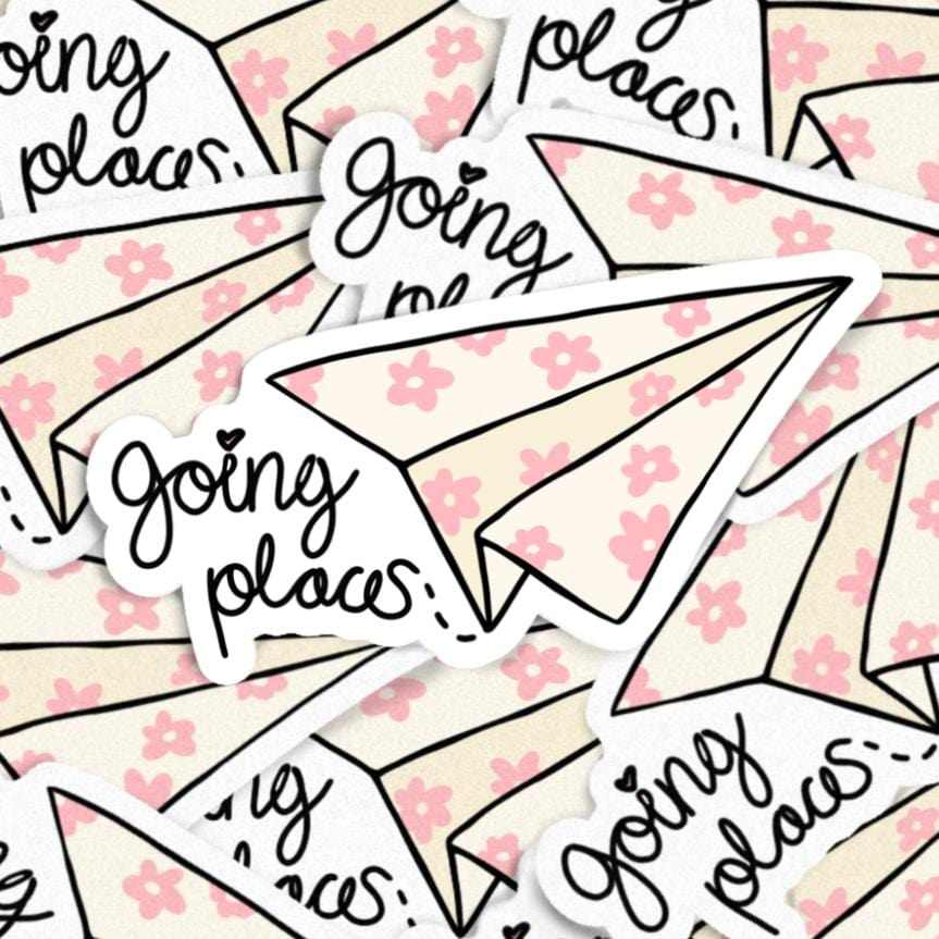  Going Places Paper Airplane Sticker、mySite、elrpsem3k
