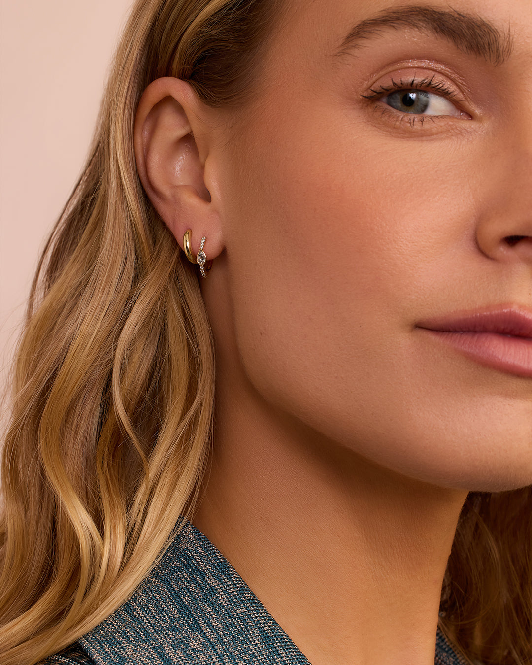 Lab Grown Diamond Pear Single Huggie、mySite、hinf8tx79