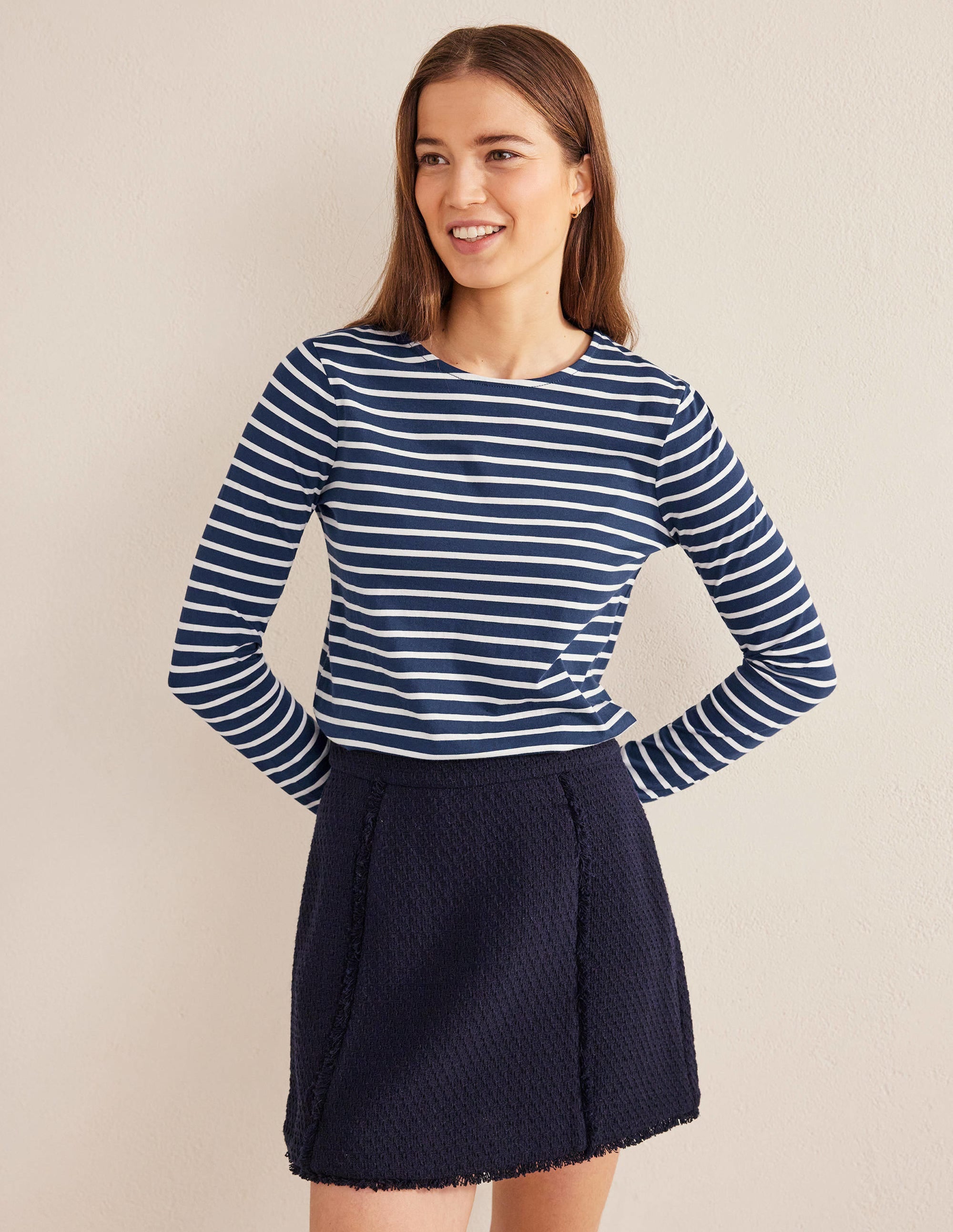  Bea Long Sleeve Breton-Navy, Ivory、mySite、ashleygrahame