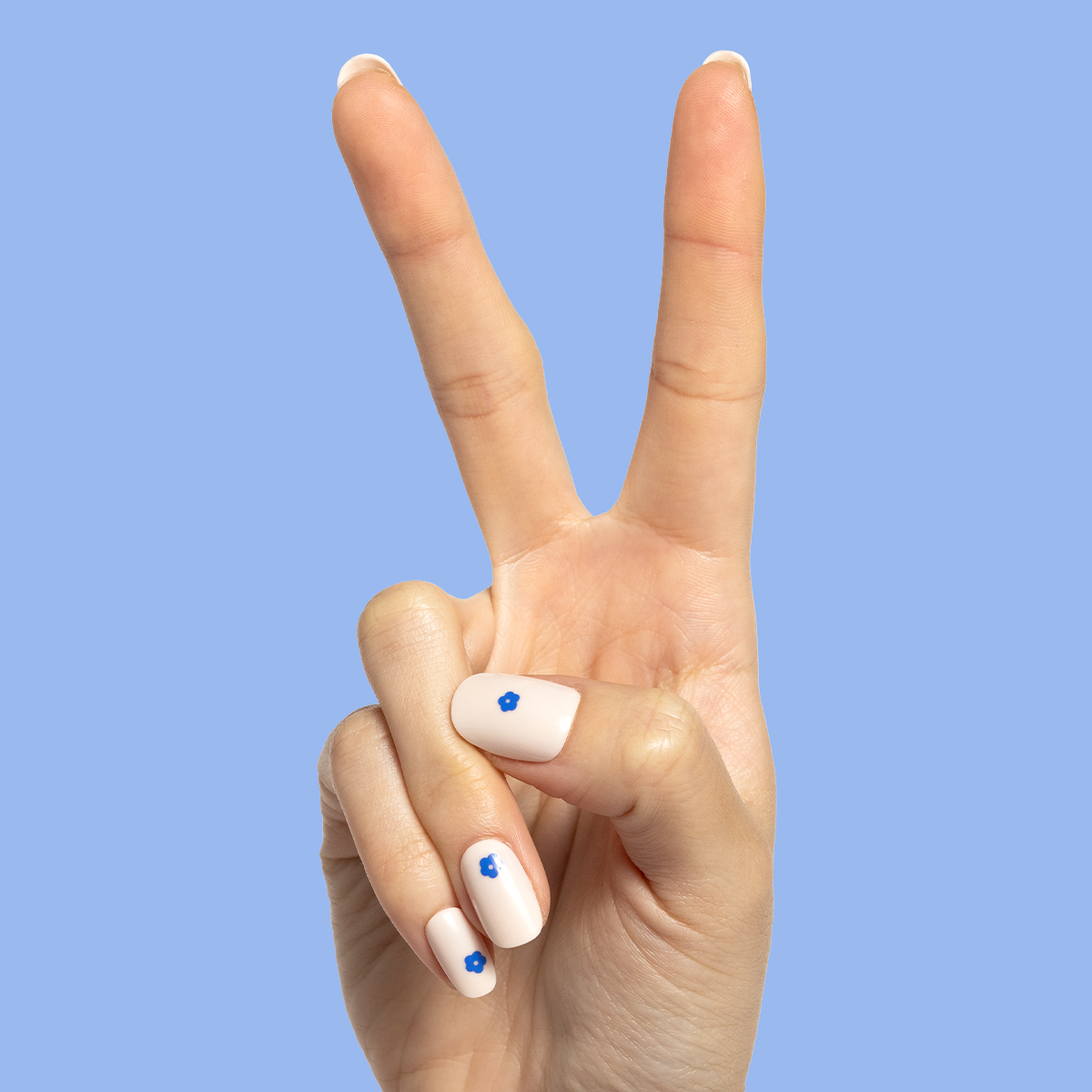 Mod Flowers | Short | Round - Tab Press-On、mySite、solidvoid