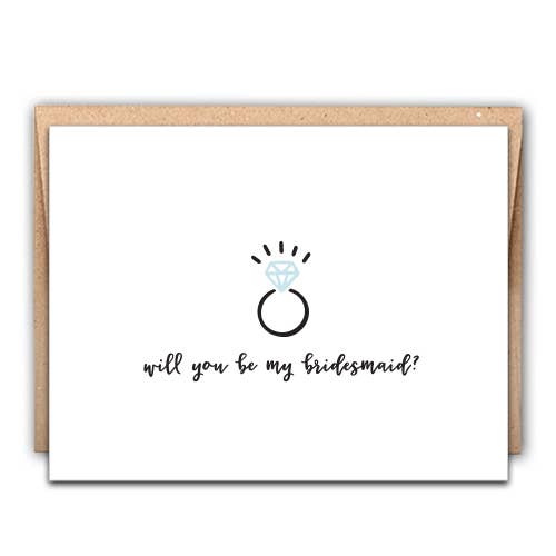 Stack Creative - Will You Be My Bridesmaid Letterpress Card、mySite、garagedoors4me