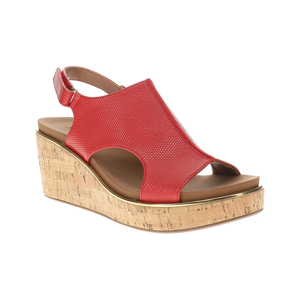 Carley Lizard Print Slingback Wedge Sandals、mySite、gtrtttuynbv