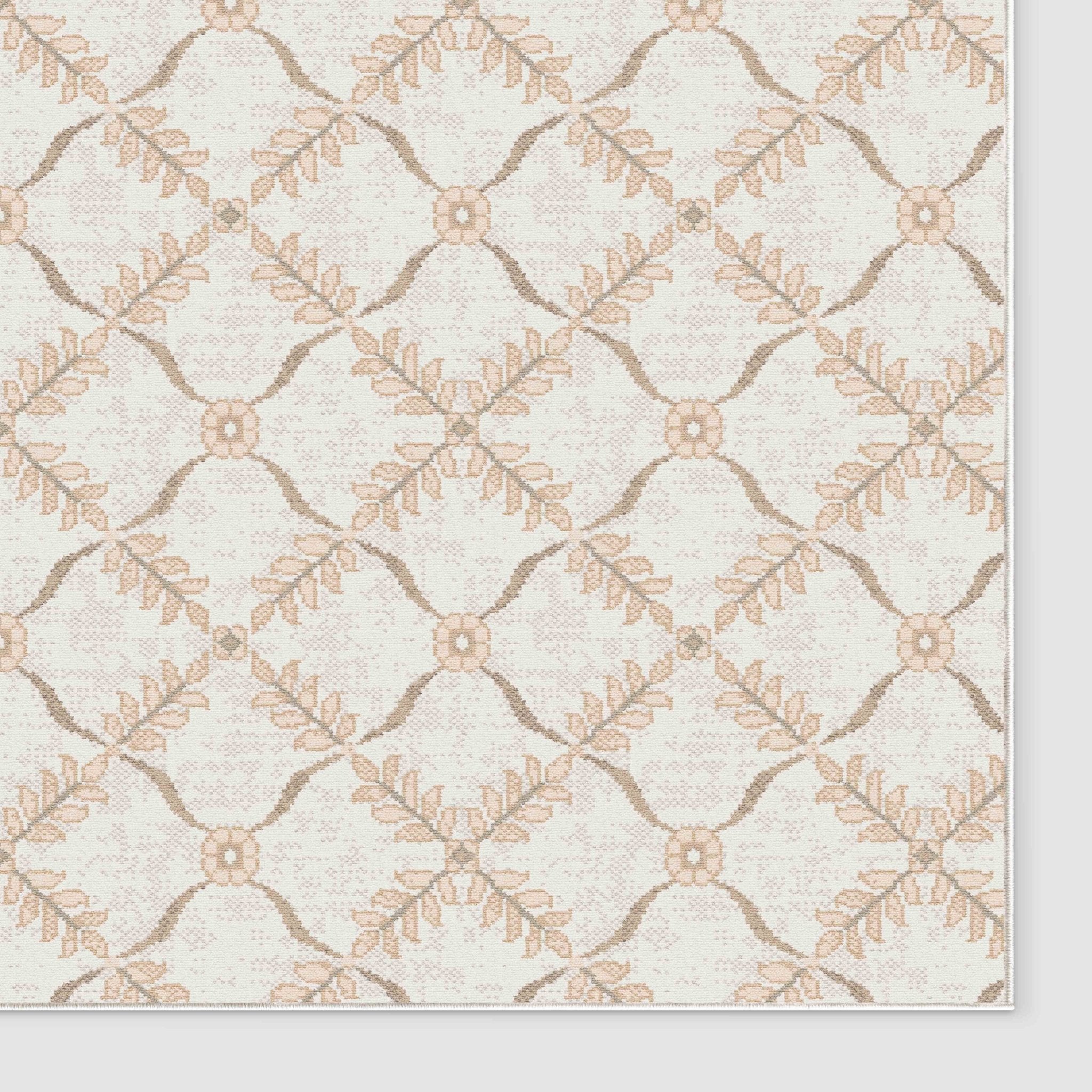 Aldwyn Custom Rug - Traditional Lattice Pattern, Easy Clean, Low Pile, Personalized Sizes、mySite、gigharbornorthrealestate