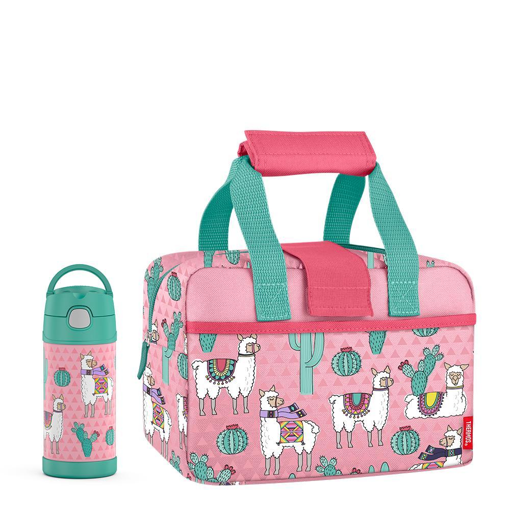 LUNCH DUFFLE WITH 12oz FUNTAINER® BOTTLE DESERT LLAMAS、mySite、noshort