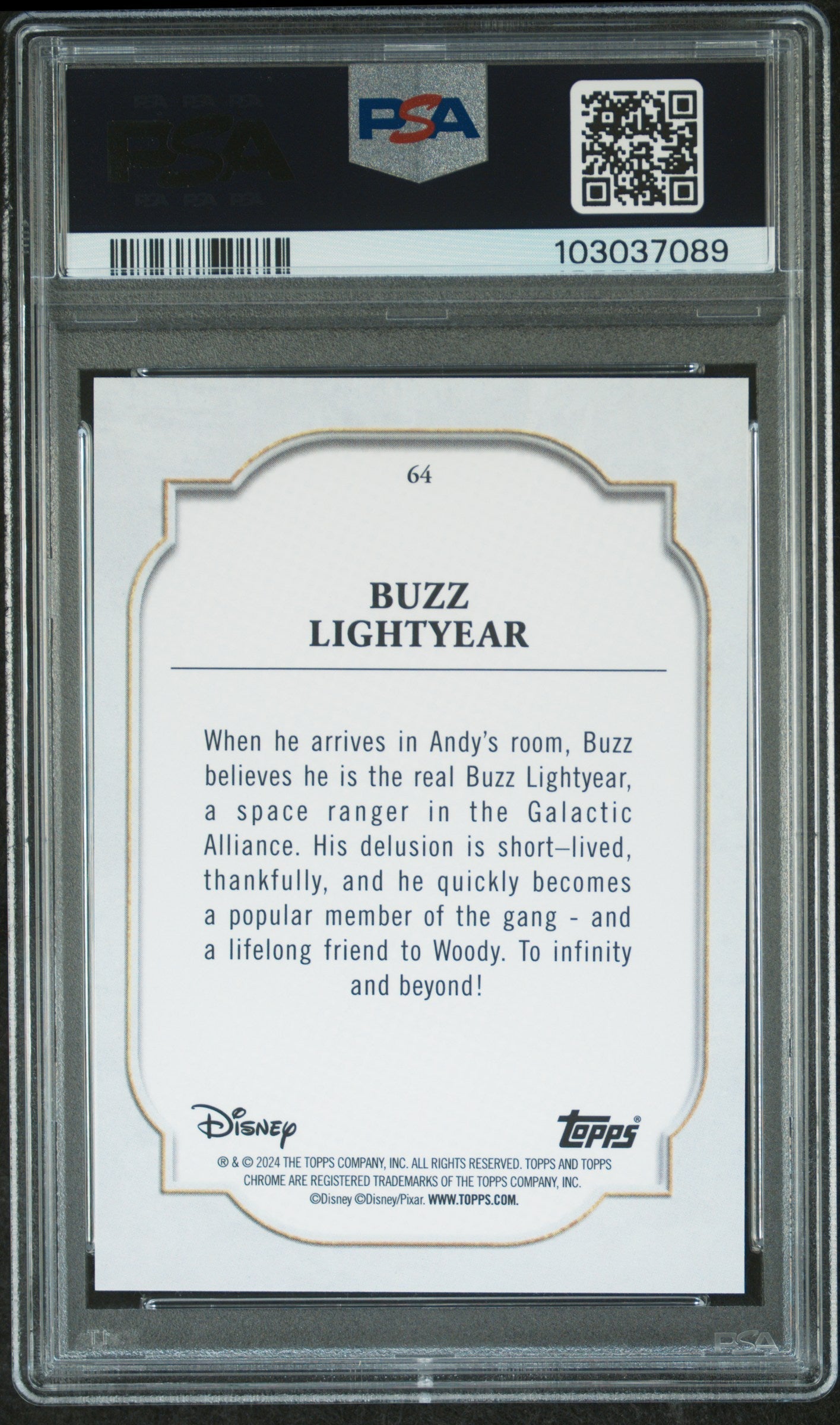 Buzz Lightyear #64 PSA 9 Topps Chrome Disney Sapphire Edition 2024、mySite、waistdrama