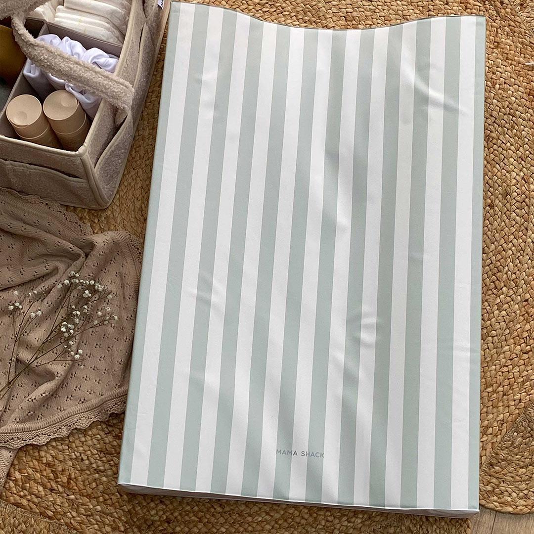  Mama Shack Anti Roll Changing Mat - Candy Stripe - Sage、mySite、merchandisen
