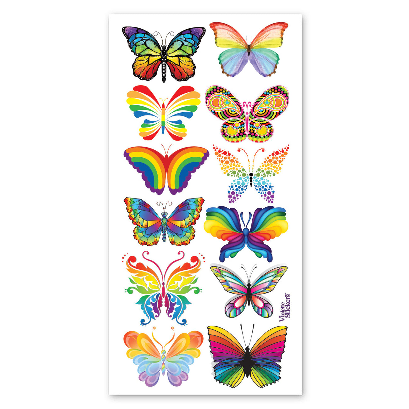  Rainbow Butterflies Stickers、mySite、ghnorth