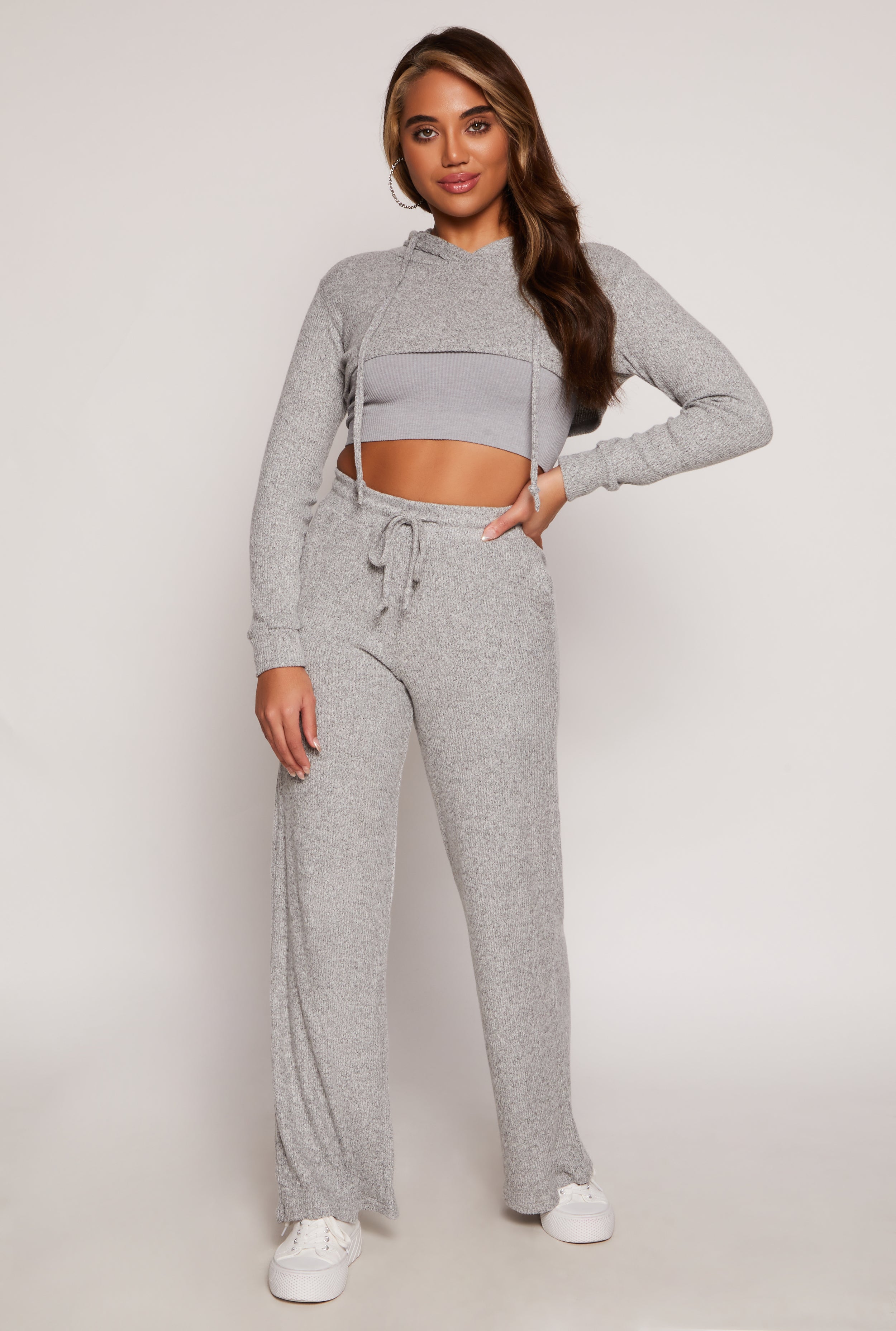 Daisy Ribbed Knit Wide Leg Pants、mySite、camillekostekn